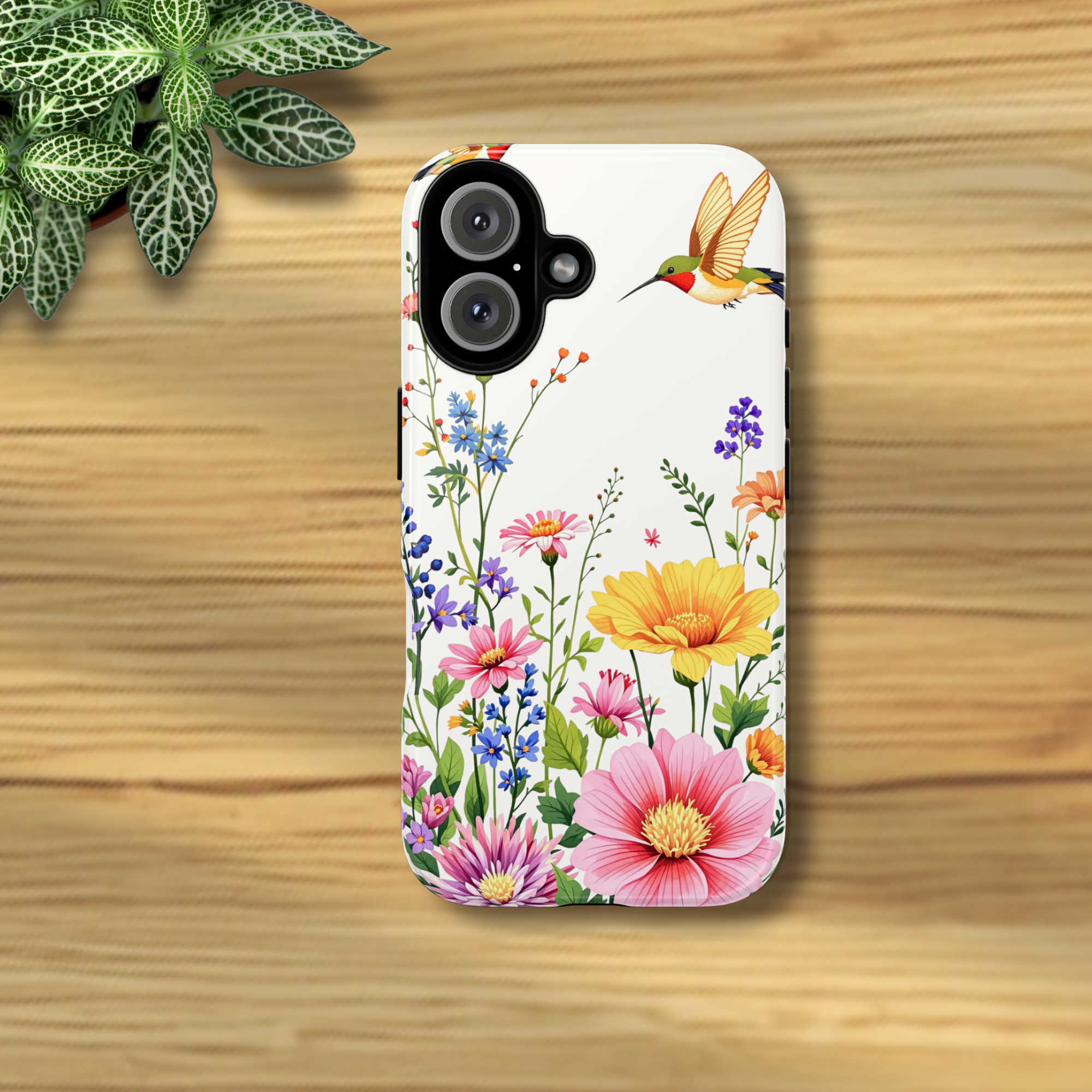 Hummingbird Wildflower Phone Case – Floral Tough Protective Cover product thumbnail image