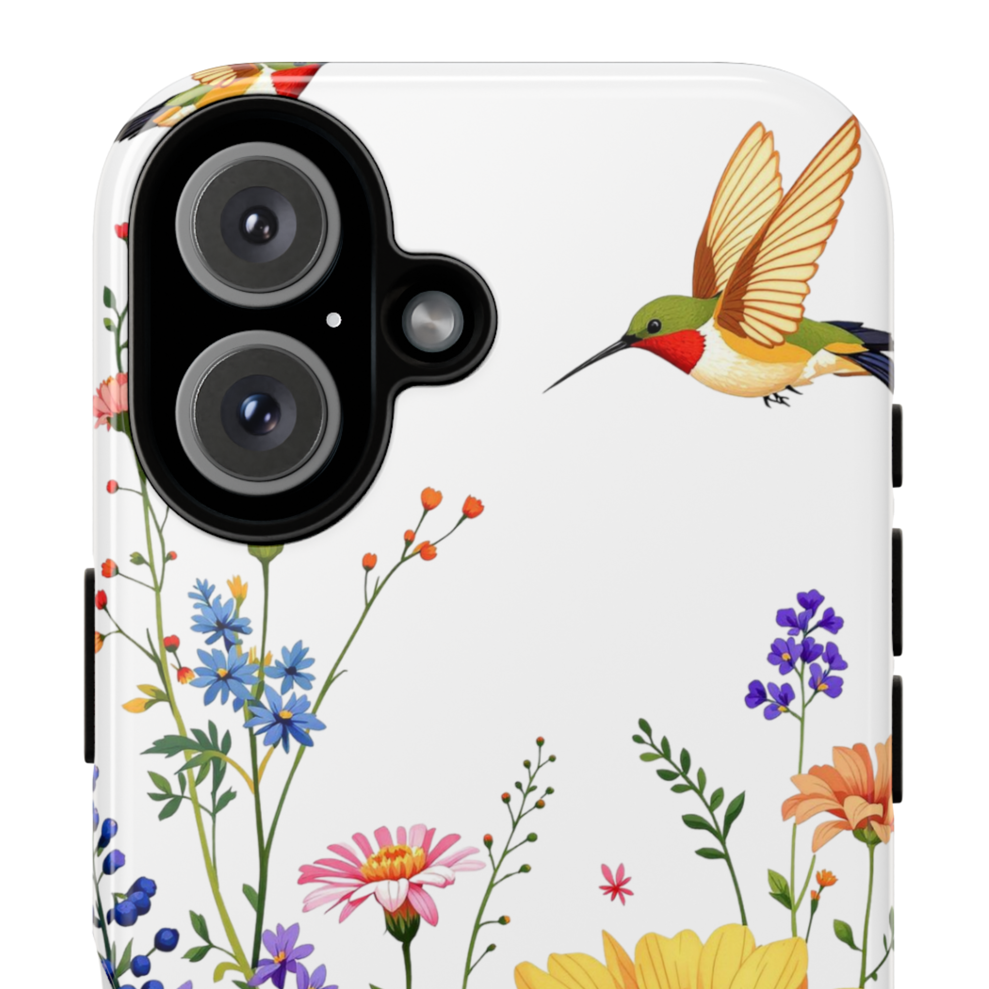 Hummingbird Wildflower Phone Case – Floral Tough Protective Cover product thumbnail image