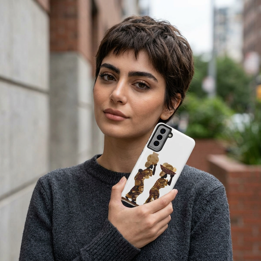 Grace in Motion — African Market Women Tough Phone Case