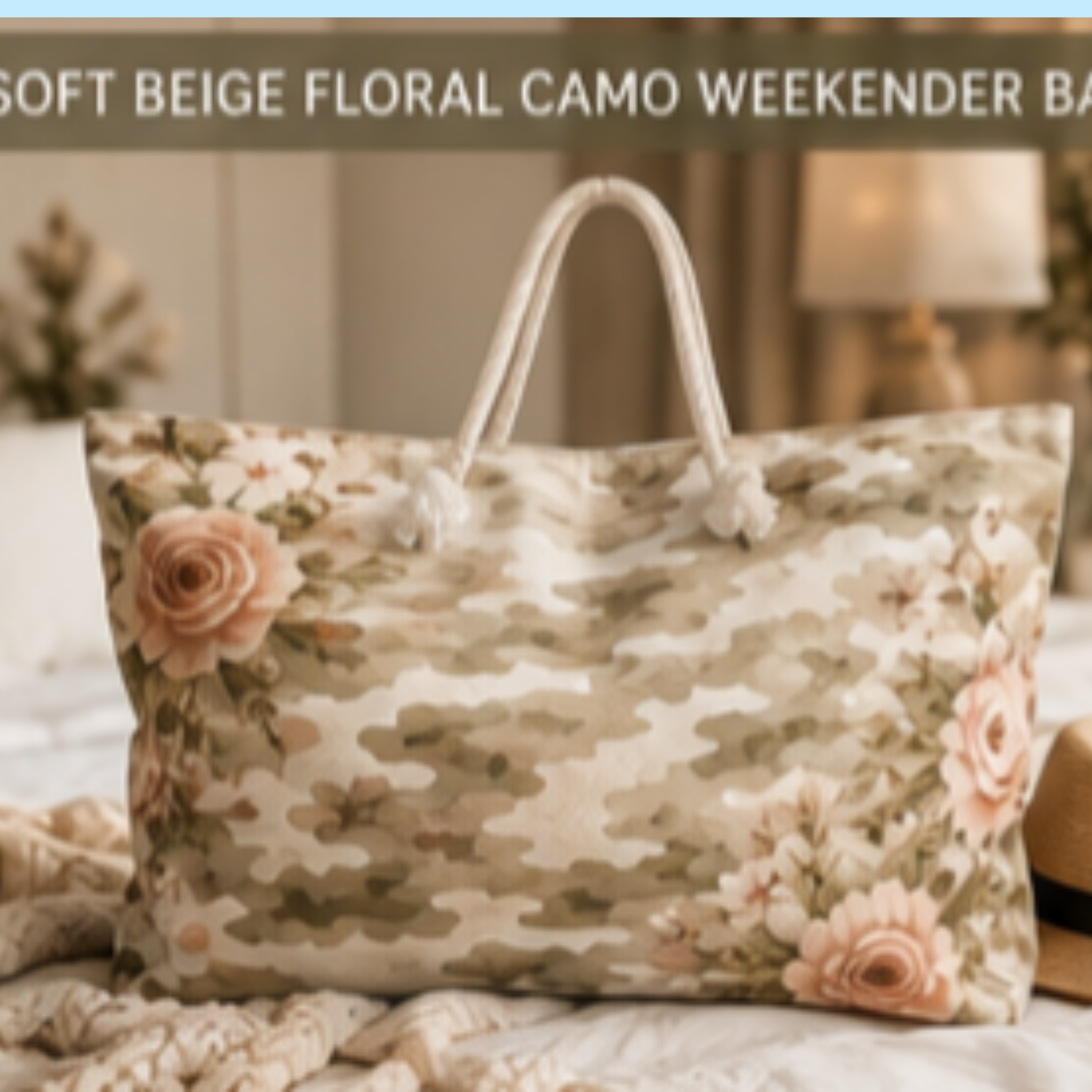Elegant Floral Weekender Bag for Travel &amp; Leisure product thumbnail image
