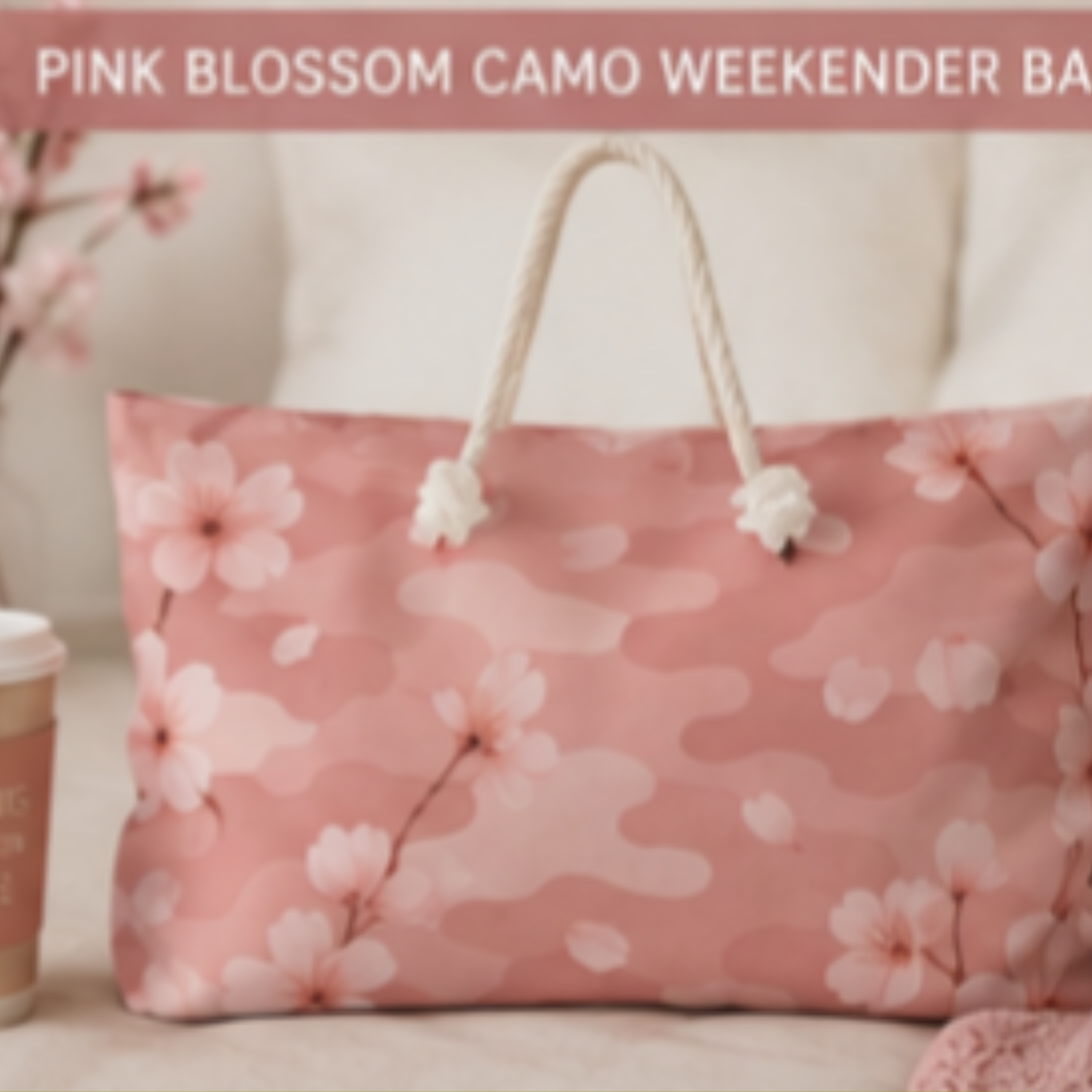 Pastel Floral Weekender Bag for Travel & Leisure product thumbnail image Pastel Floral Weekender Bag for Travel & Leisure product thumbnail image