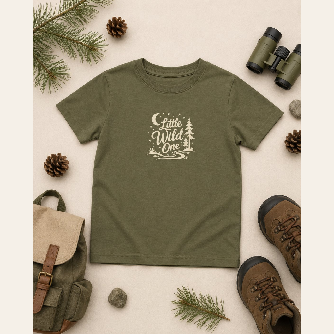 Little Wild One Kids Nature T-Shirt — Toddler &amp; Youth Tee — Nature Baby Gift — Outdoor Kids Shirt — Sizes 2T–5/6T product thumbnail image