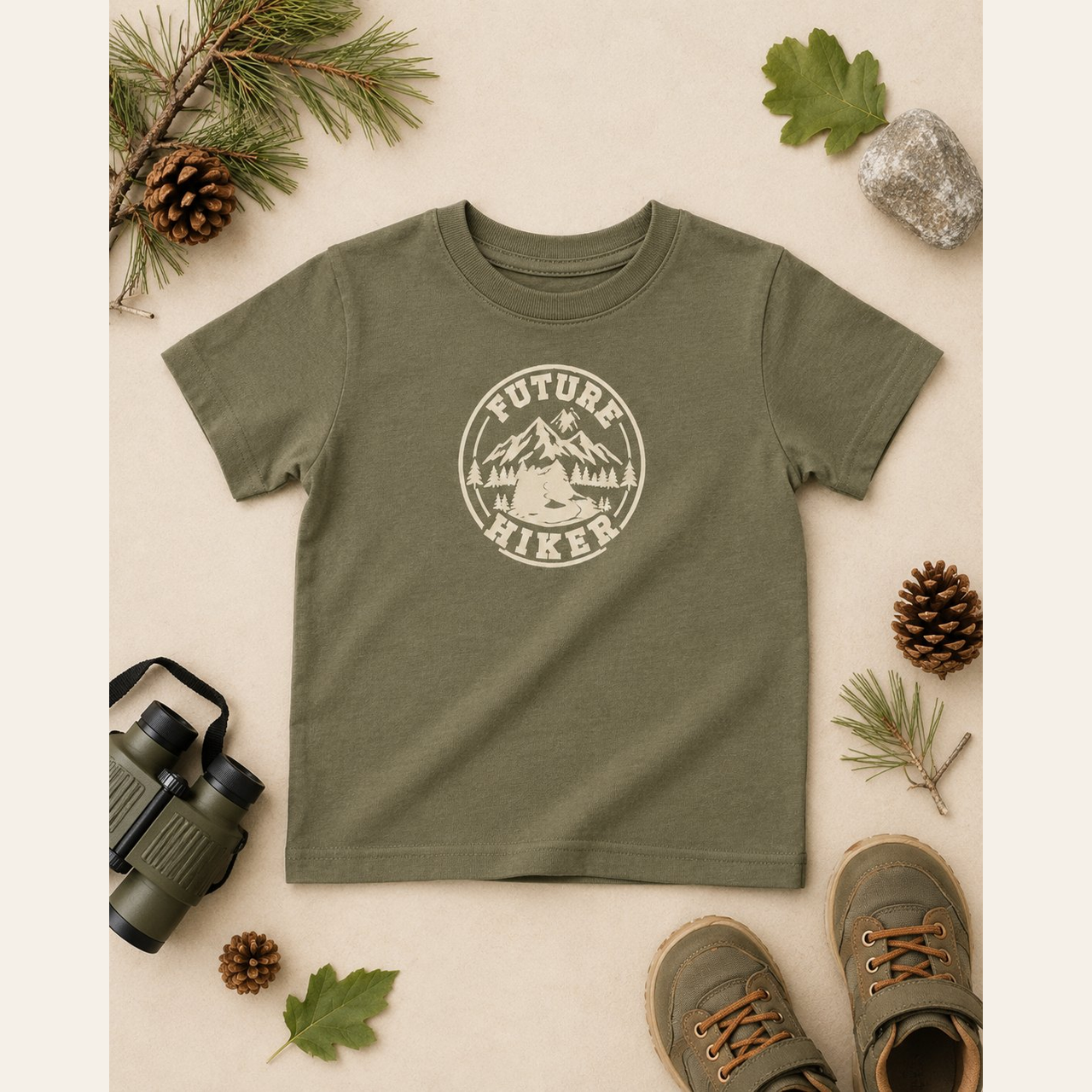 Future Hiker Kids Nature T-Shirt — Toddler &amp; Youth Outdoor Tee — Gift for Little Hikers — Kids Hiking Shirt — Sizes 2T–5/6T