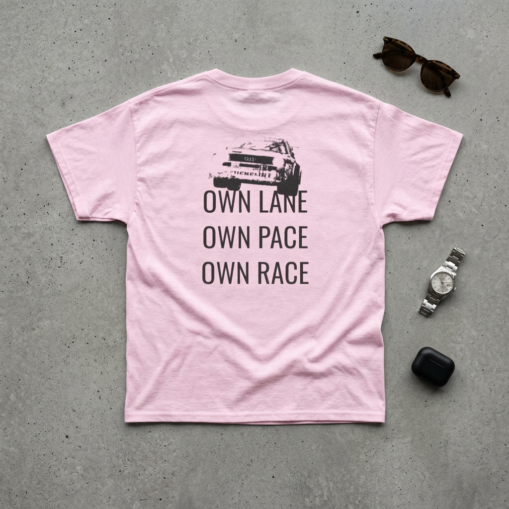 Own Lane Own Pace Own Race T-Shirt — Motivational Car Racing Graphic Tee product thumbnail image Own Lane Own Pace Own Race T-Shirt — Motivational Car Racing Graphic Tee product thumbnail image