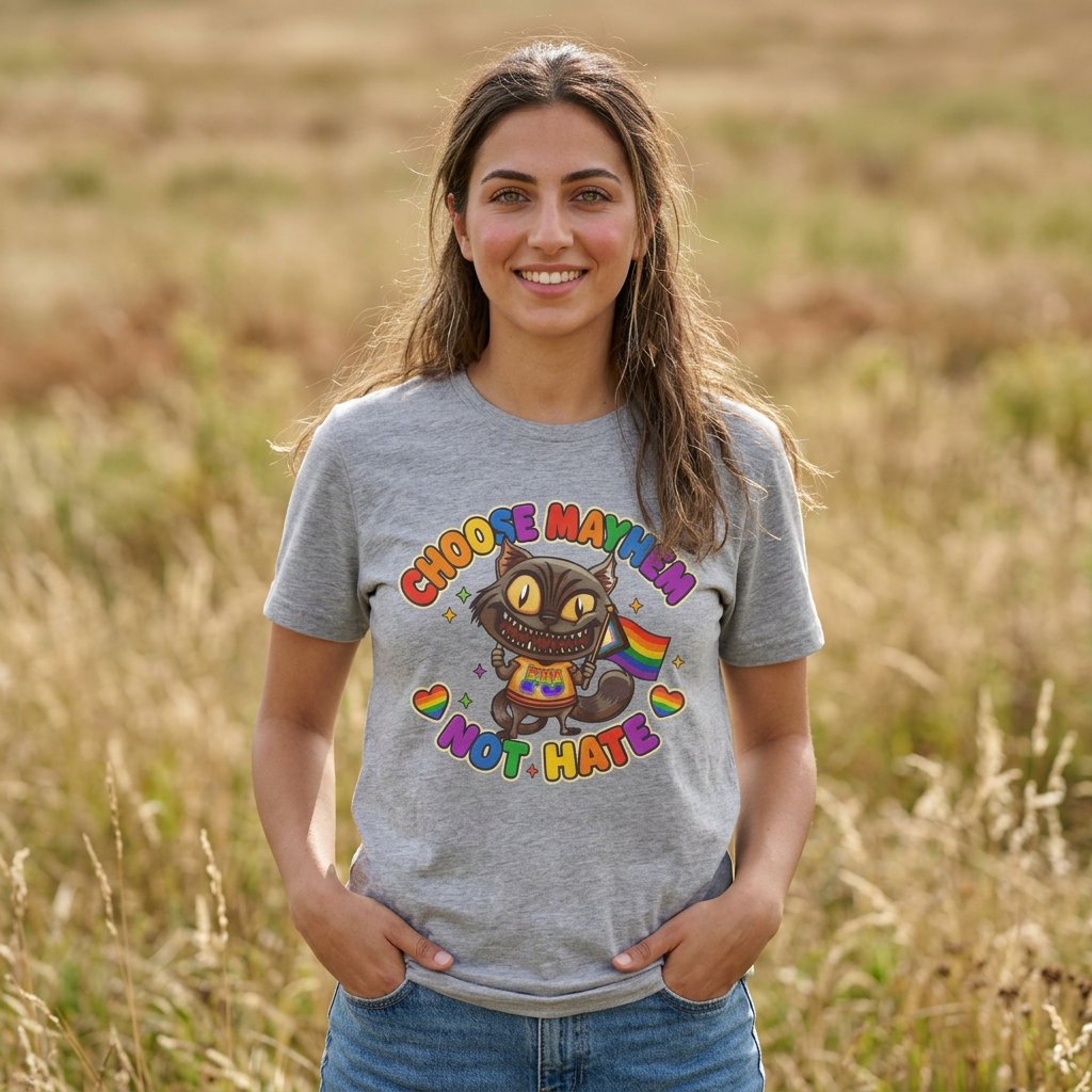 Choose Mayhem Not Hate - Fugly T-Shirt - Image 3