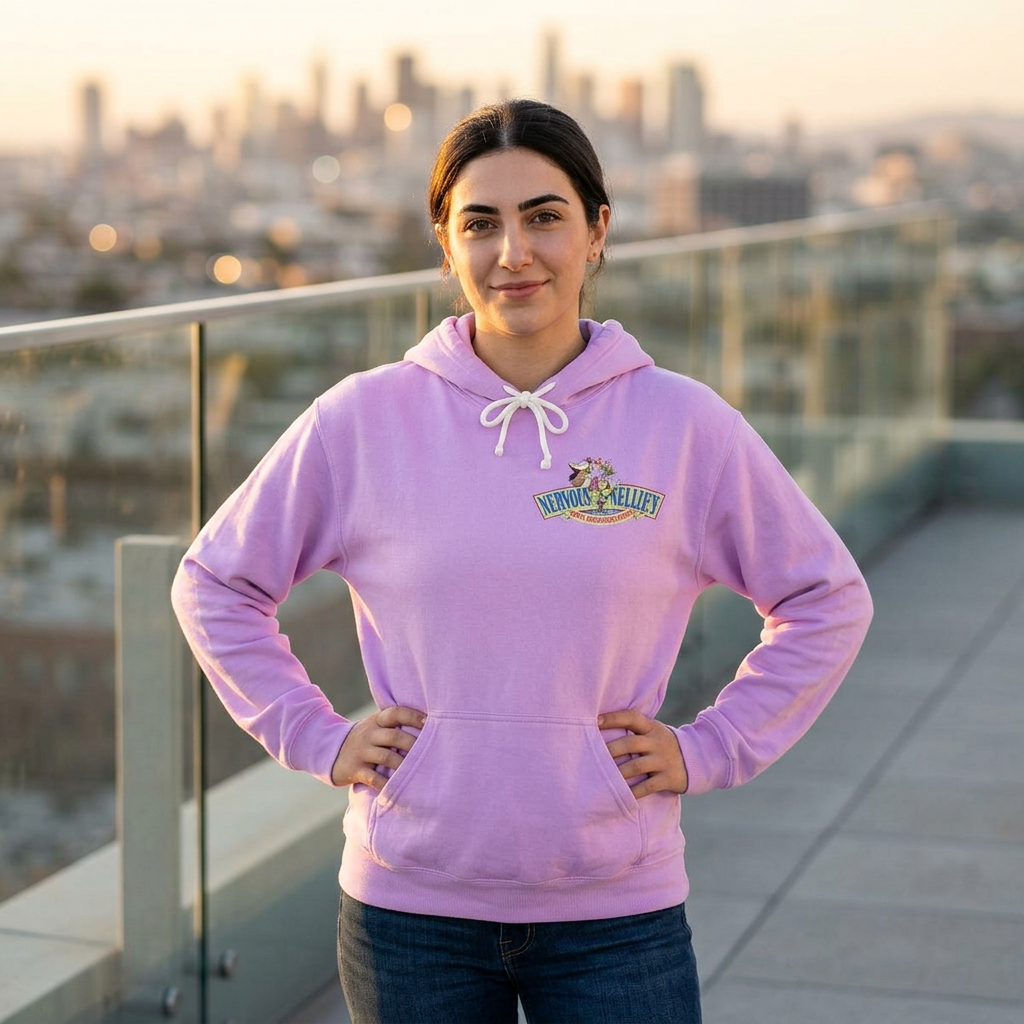 Nervous Nellie's Seafood  Logo Hoodie - Unisex Lightweight Hooded Sweatshirt - Bella Canvas