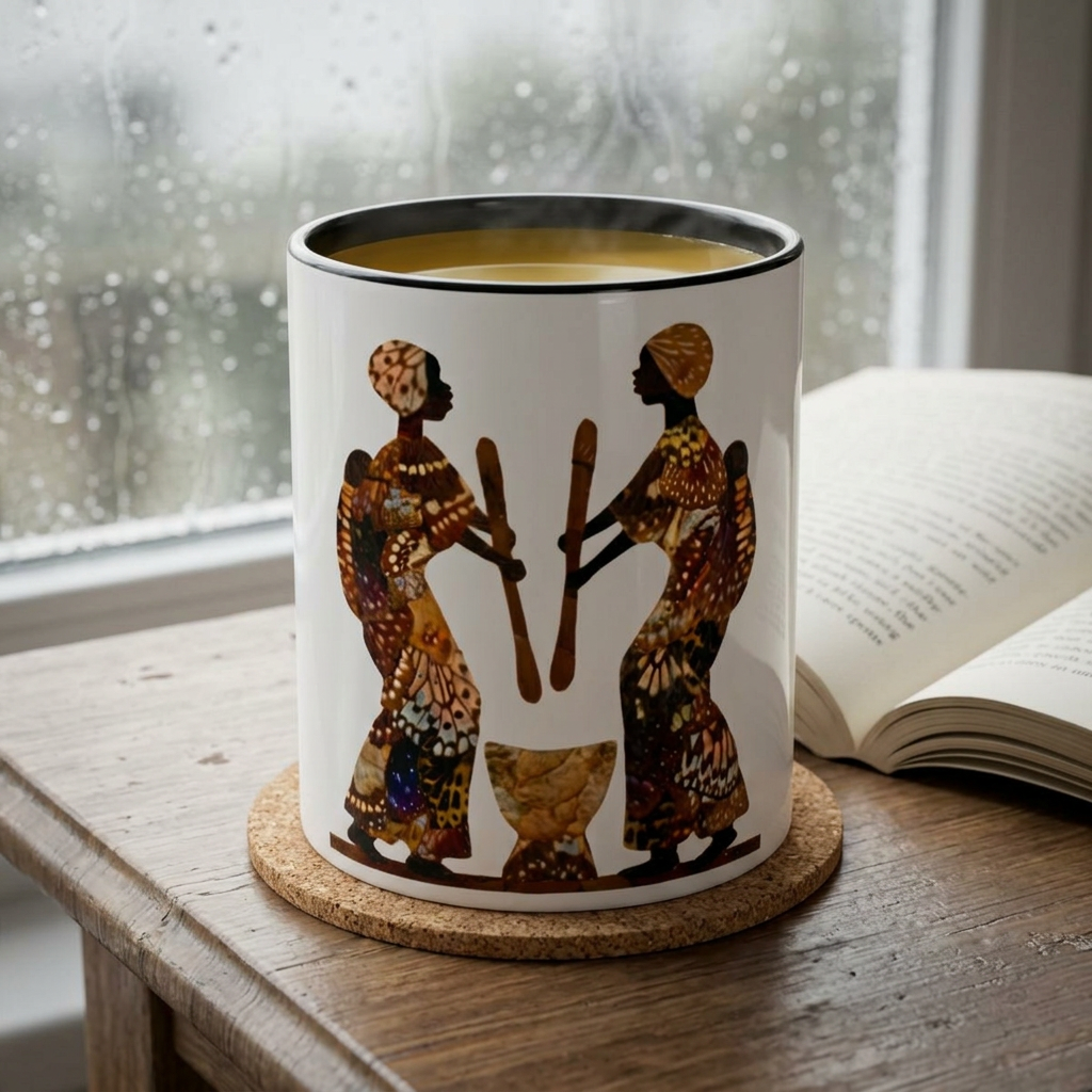 African Market Women Accent Coffee Mug – Ethnic Art Ceramic Tea Cup (11/15oz) product thumbnail image African Market Women Accent Coffee Mug – Ethnic Art Ceramic Tea Cup (11/15oz) product thumbnail image