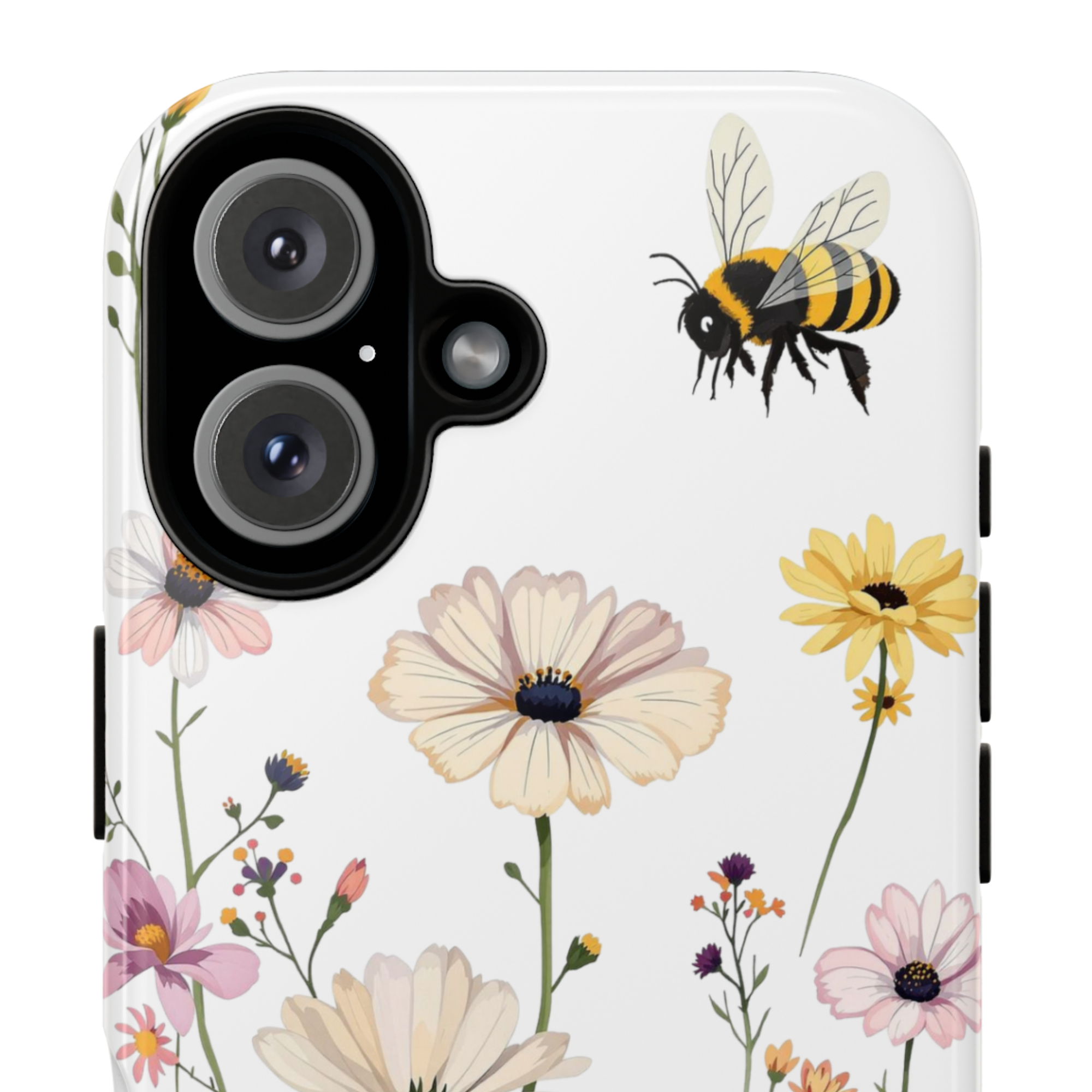 Floral Wildflower Bee Phone Case — Tough Protective Smartphone Cover product thumbnail image Floral Wildflower Bee Phone Case — Tough Protective Smartphone Cover product thumbnail image