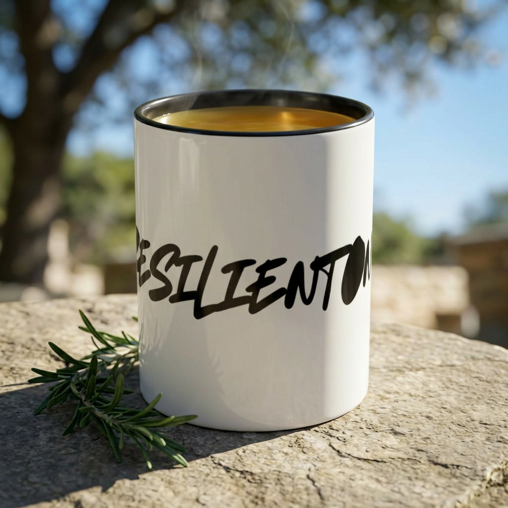 Resilient One Accent Coffee Mug — Motivational Black Interior & Handle product thumbnail image Resilient One Accent Coffee Mug — Motivational Black Interior & Handle product thumbnail image