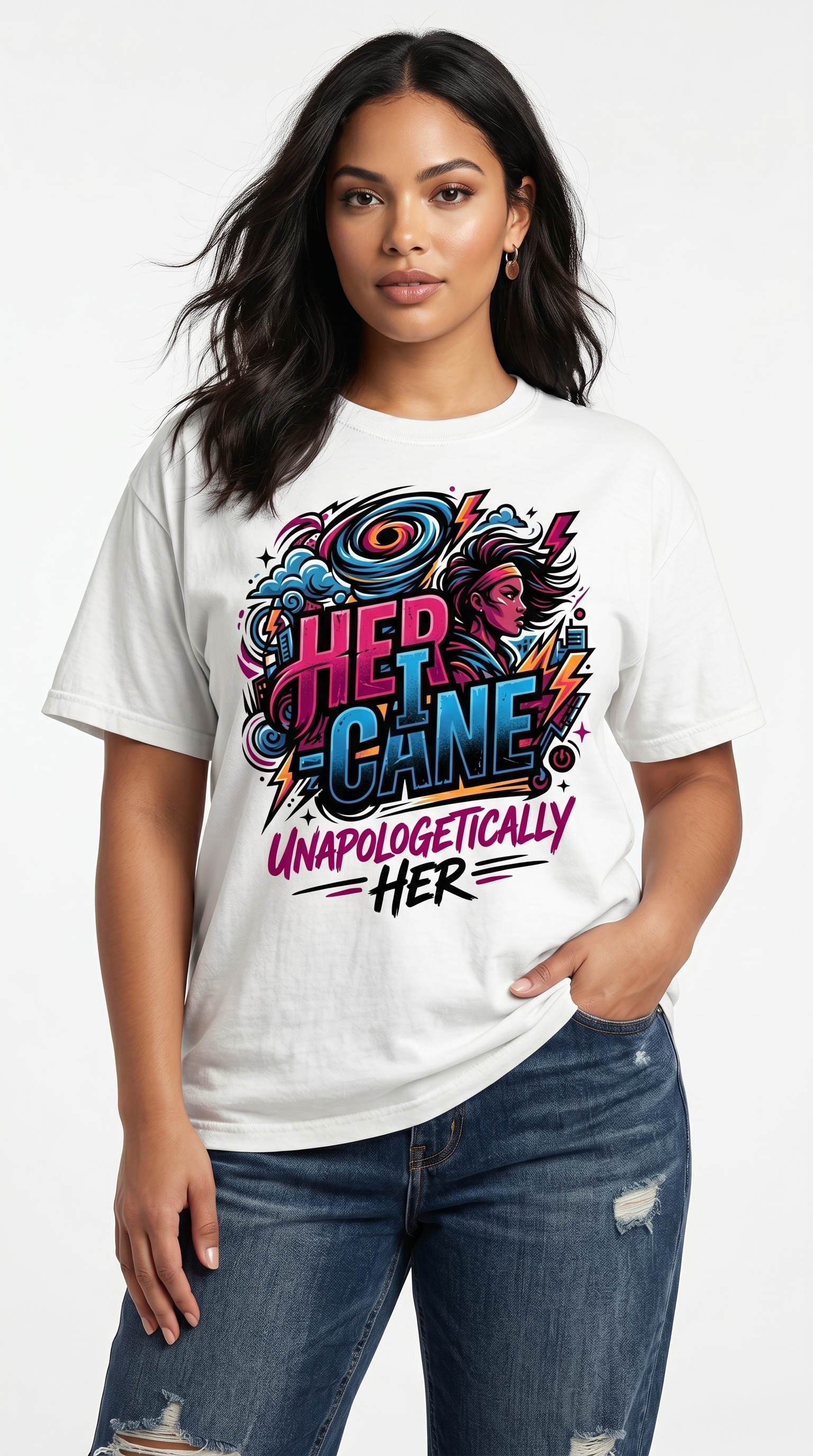 Unapologetically Her Women’s Graphic Tee | HER-I-CANE Statement Shirt