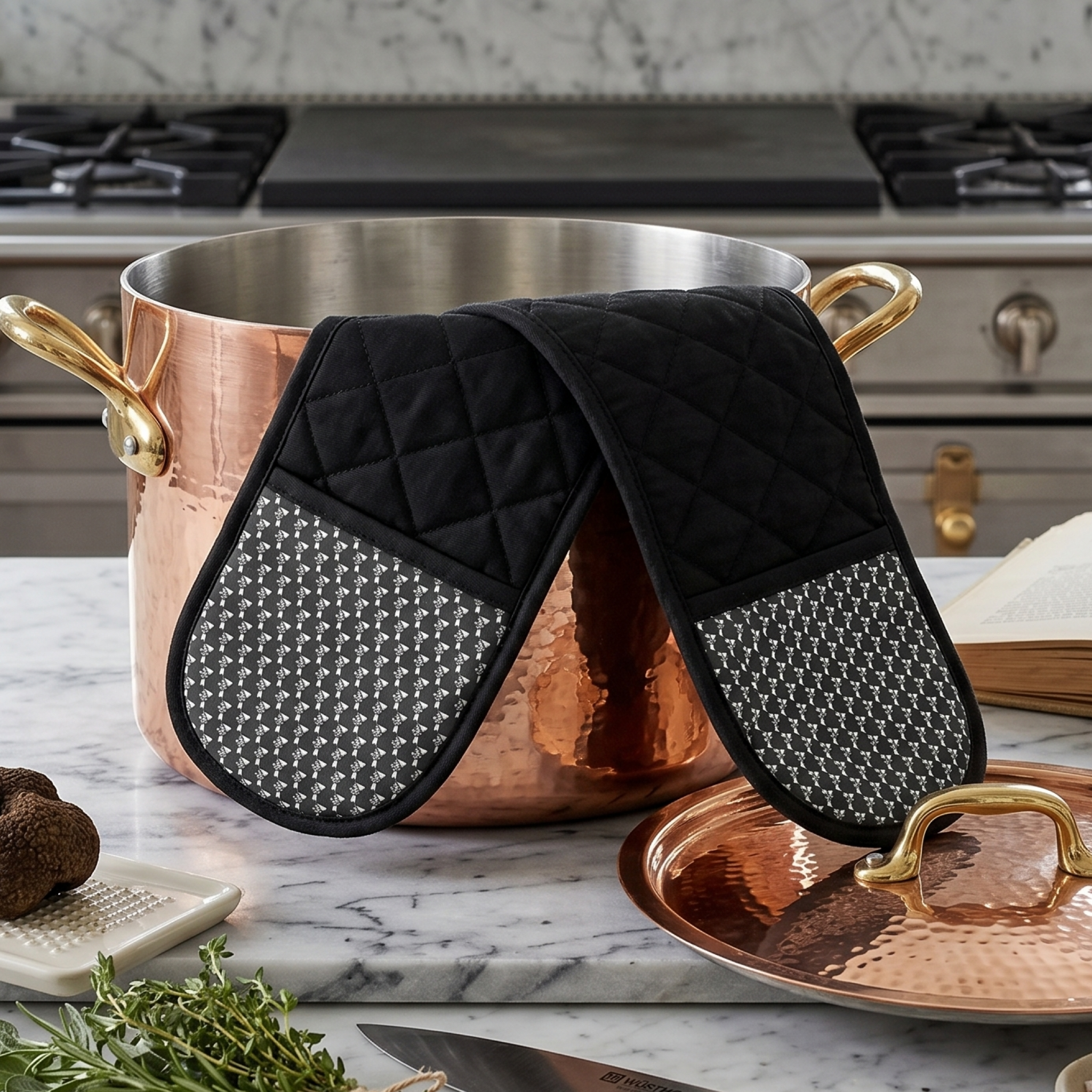 Quilted Double Pot Holder (Heat-Resistant, Non-Slip) product thumbnail image