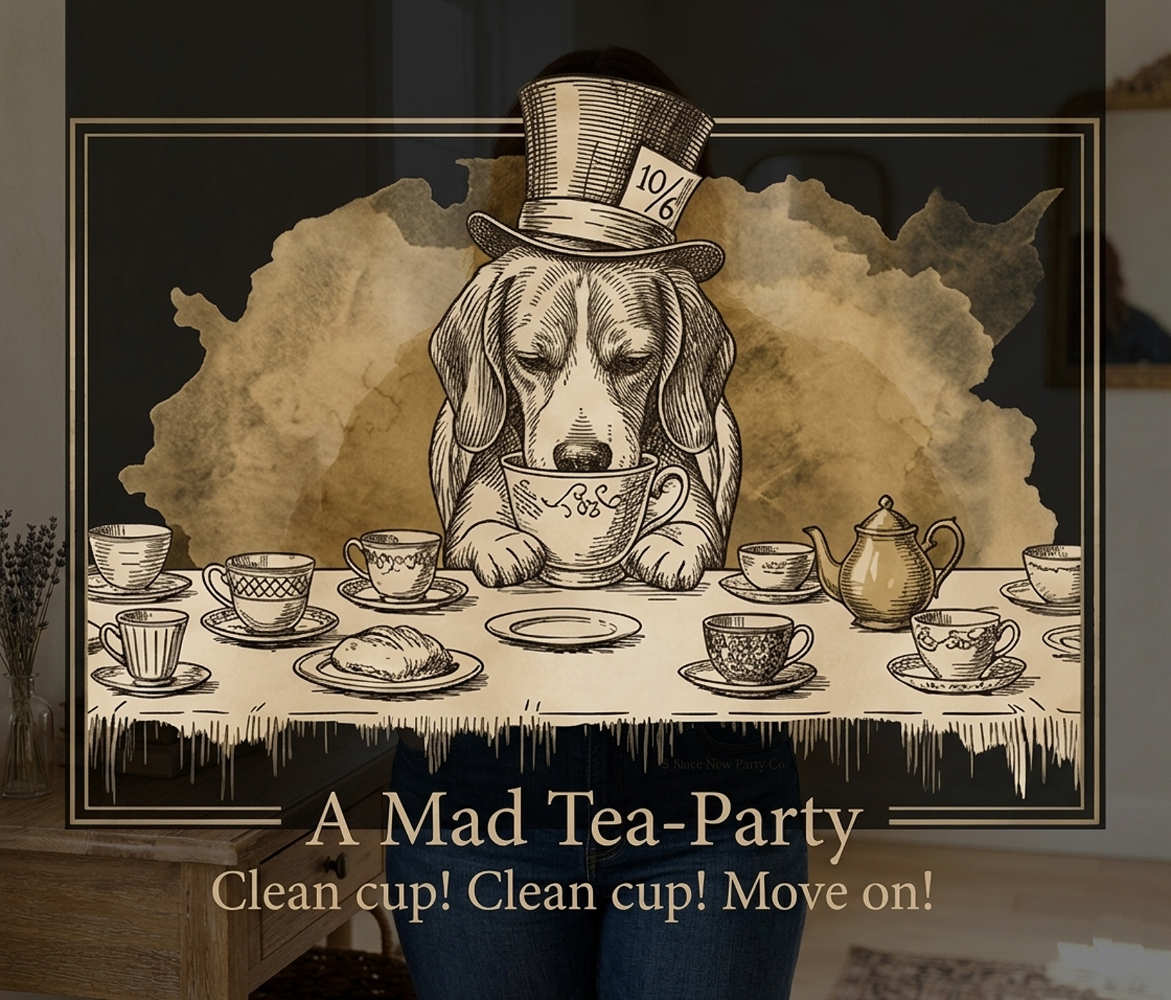 Alice in Wonderland 'Mad Tea Party' Vintage Crewneck Sweatshirt product thumbnail image
