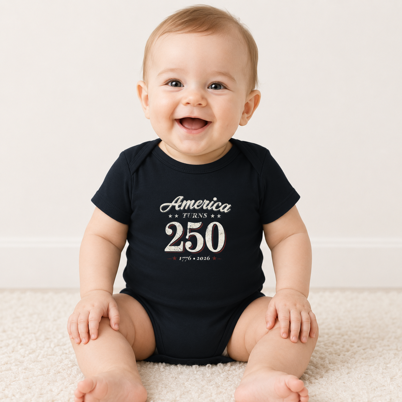 America Turns 250 Baby Onesie | 2026 Heritage Infant Bodysuit product thumbnail image