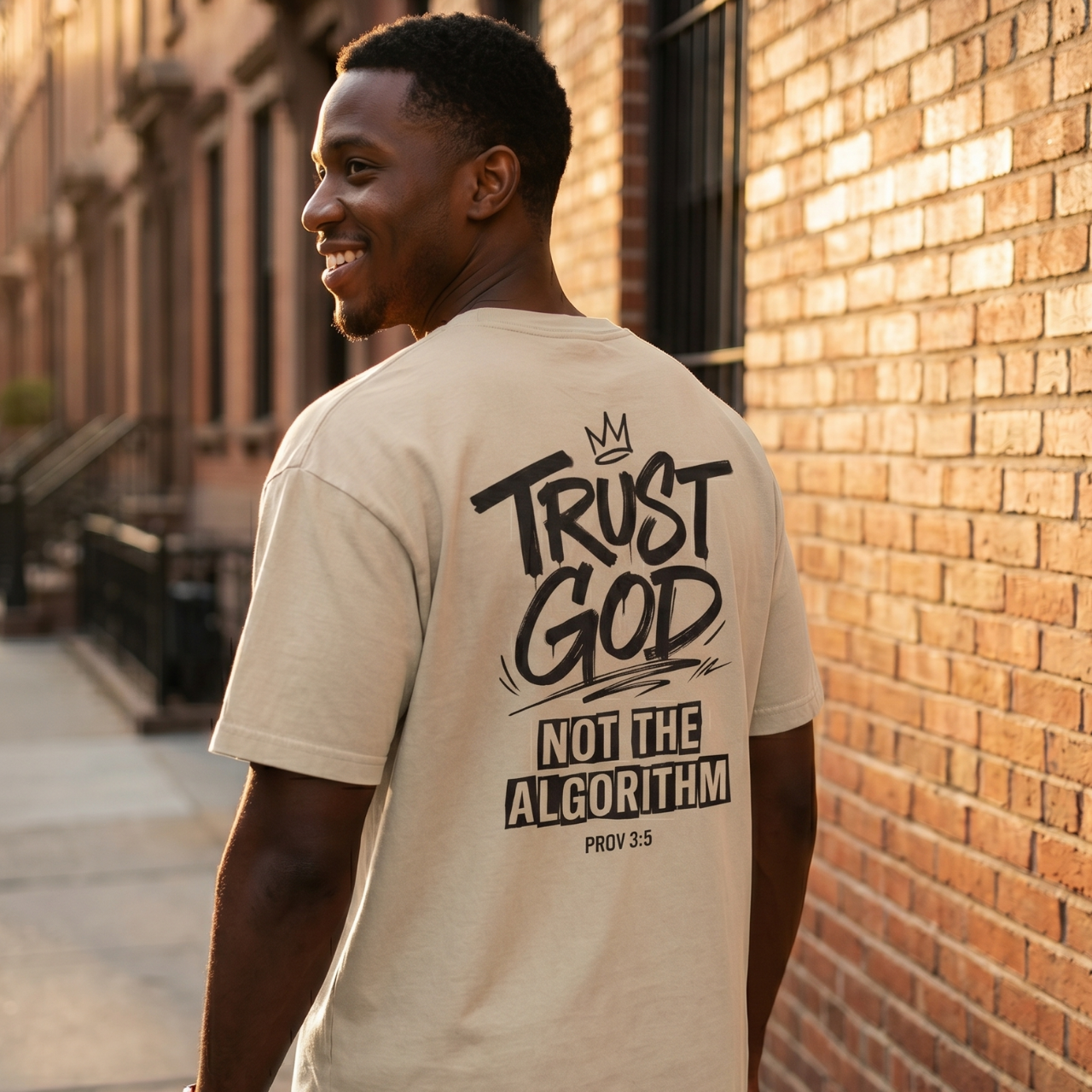 Trust God Not The Algorithm T-Shirt | Christian Graphic Tee | Bible Verse Shirt | Proverbs 3:5 