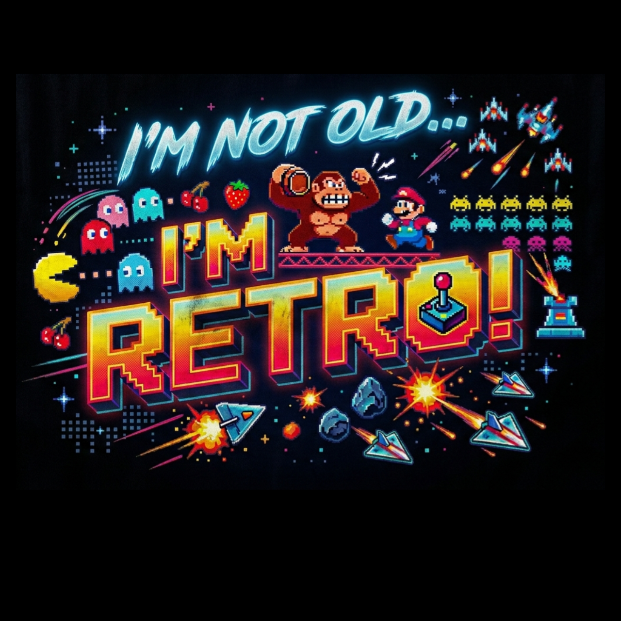 'I'm Not Old... I'm Retro!' Gaming T-Shirt product thumbnail image 'I'm Not Old... I'm Retro!' Gaming T-Shirt product thumbnail image