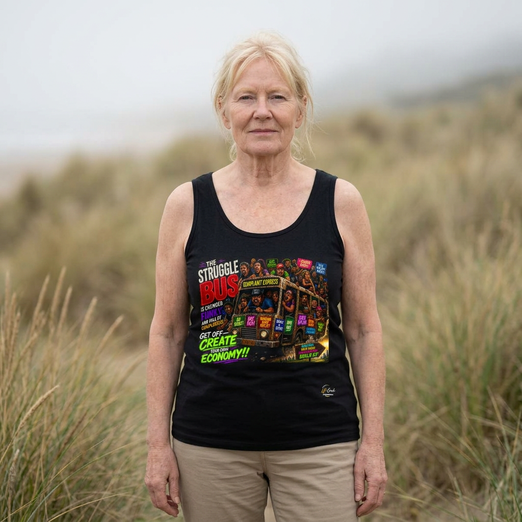 LifeCoachDesigns.shop Exclusive – STRUGGLE BUS “Create Your Own Economy” Unisex Garment-Dyed Tank Top product thumbnail image LifeCoachDesigns.shop Exclusive – STRUGGLE BUS “Create Your Own Economy” Unisex Garment-Dyed Tank Top product thumbnail image