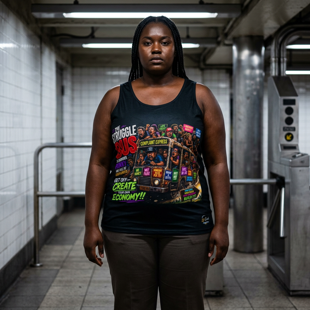 LifeCoachDesigns.shop Exclusive – STRUGGLE BUS “Create Your Own Economy” Unisex Garment-Dyed Tank Top product thumbnail image LifeCoachDesigns.shop Exclusive – STRUGGLE BUS “Create Your Own Economy” Unisex Garment-Dyed Tank Top product thumbnail image