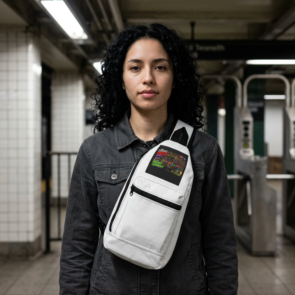 STRUGGLE BUS™ Neon Arcade Sling Bag | “CREATE YOUR OWN ECONOMY” Crossbody Streetwear Bag | Urban Hustle Travel Pack | LifeCoachDesigns.shop Exclusive product thumbnail image STRUGGLE BUS™ Neon Arcade Sling Bag | “CREATE YOUR OWN ECONOMY” Crossbody Streetwear Bag | Urban Hustle Travel Pack | LifeCoachDesigns.shop Exclusive product thumbnail image