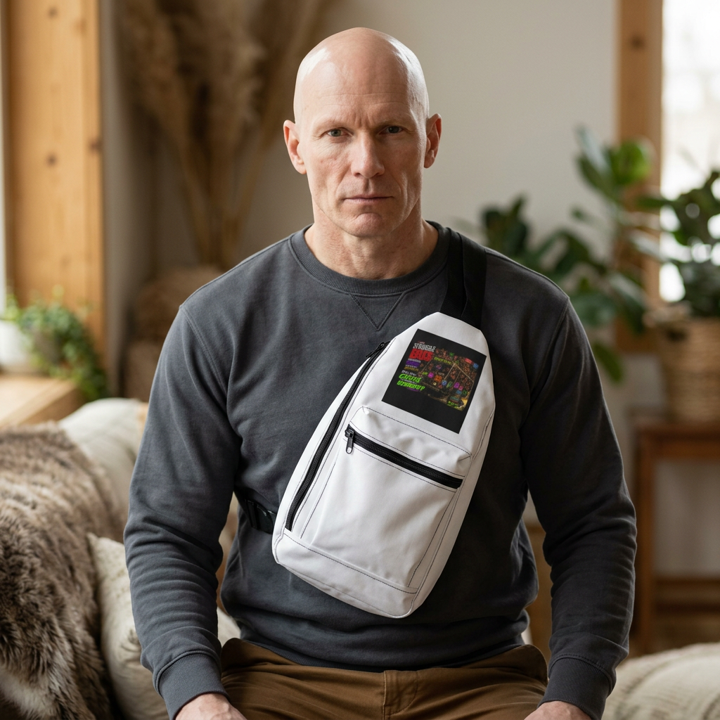 STRUGGLE BUS™ Neon Arcade Sling Bag | “CREATE YOUR OWN ECONOMY” Crossbody Streetwear Bag | Urban Hustle Travel Pack | LifeCoachDesigns.shop Exclusive product thumbnail image
