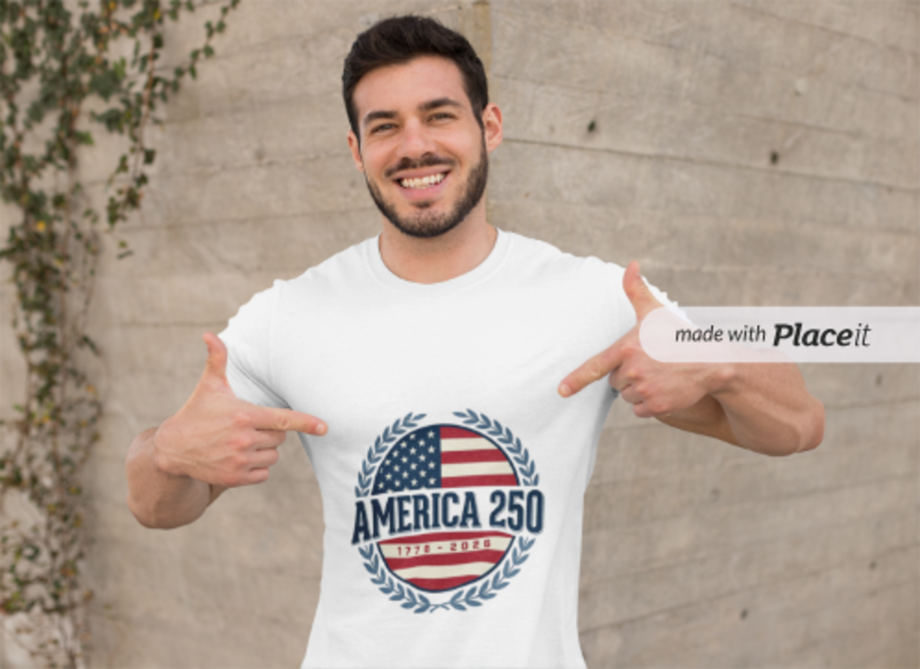America 250 Badge Tee | patriotic summer aesthetic, retro coastal vibes product thumbnail image