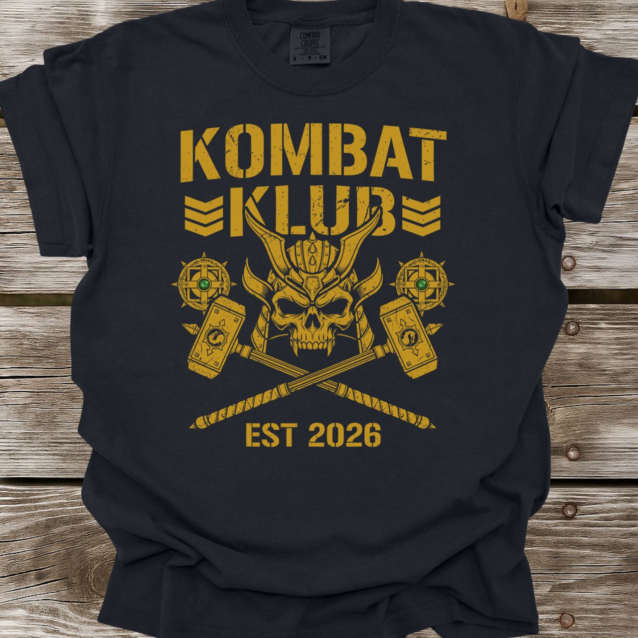 Official OHG-Plays x Cult of Blue Kombat Klub LIMITED GOLD PRINT T-Shirt product thumbnail image Official OHG-Plays x Cult of Blue Kombat Klub LIMITED GOLD PRINT T-Shirt product thumbnail image