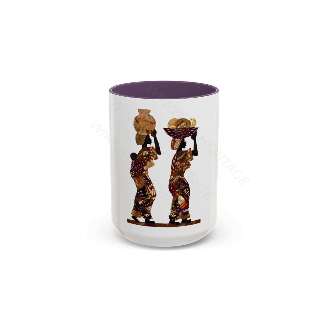 Wings of Heritage | The Master 15oz Accent Mug - African Silhouette Art product thumbnail image Wings of Heritage | The Master 15oz Accent Mug - African Silhouette Art product thumbnail image