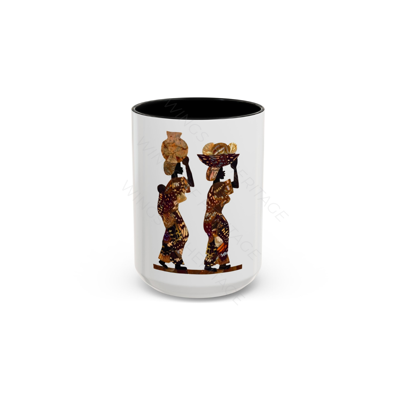 Wings of Heritage | The Master 15oz Accent Mug - African Silhouette Art product thumbnail image Wings of Heritage | The Master 15oz Accent Mug - African Silhouette Art product thumbnail image