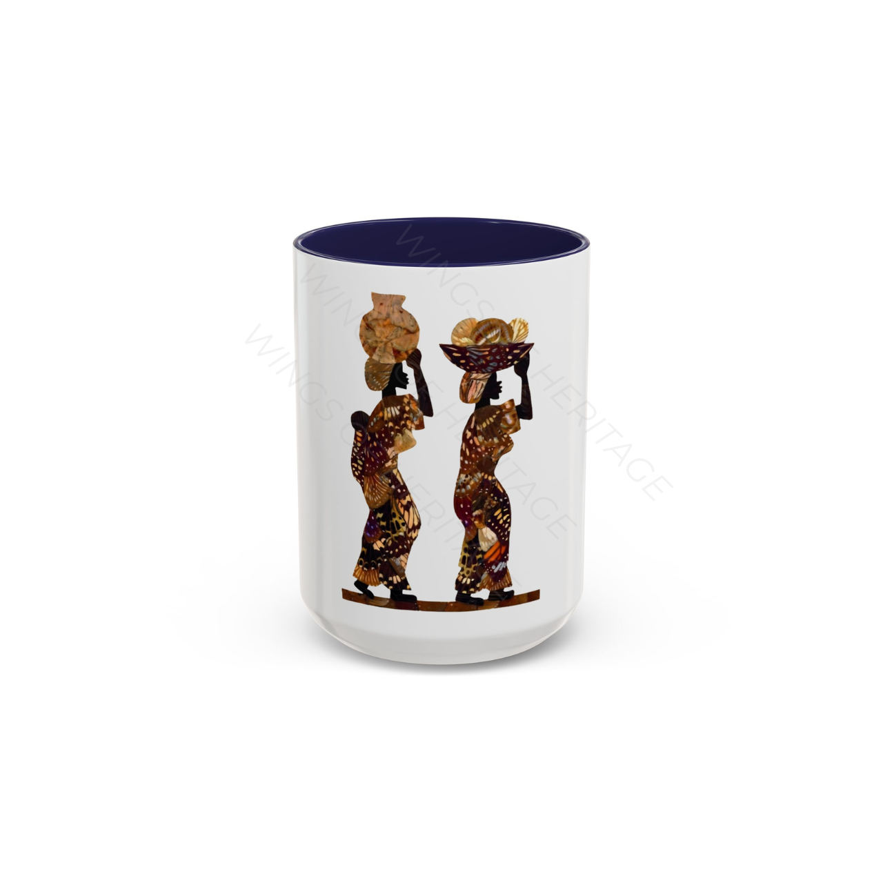 Wings of Heritage | The Master 15oz Accent Mug - African Silhouette Art product thumbnail image