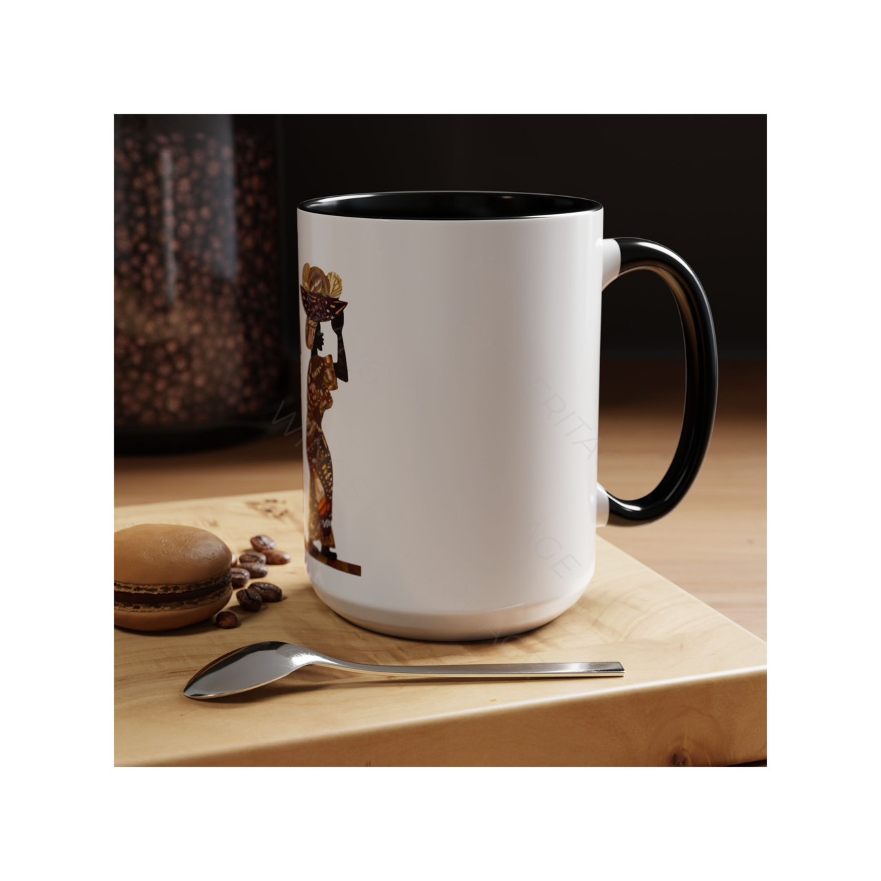 Wings of Heritage | The Master 15oz Accent Mug - African Silhouette Art product thumbnail image