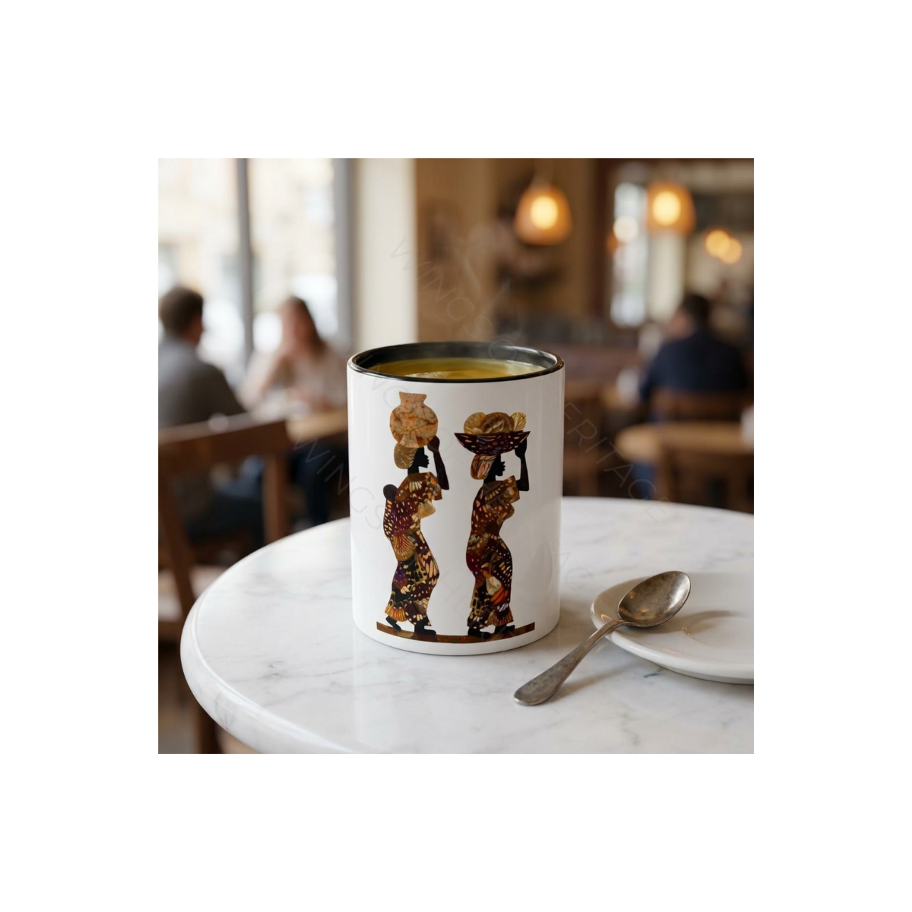 Wings of Heritage | The Master 15oz Accent Mug - African Silhouette Art product thumbnail image