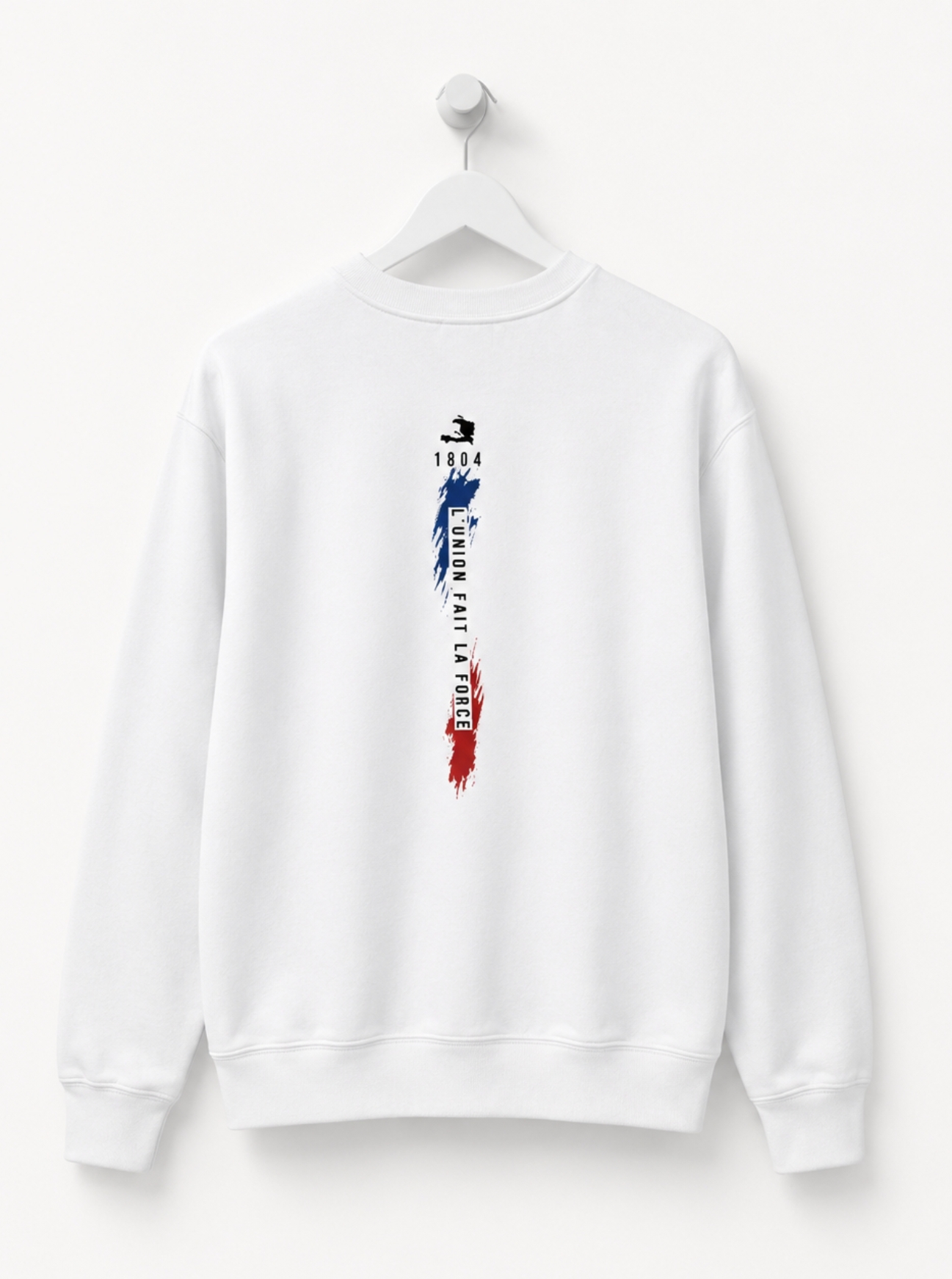 Haiti Lightning Bolt Crewneck Sweatshirt — Haitian Flag Retro Graphic product thumbnail image