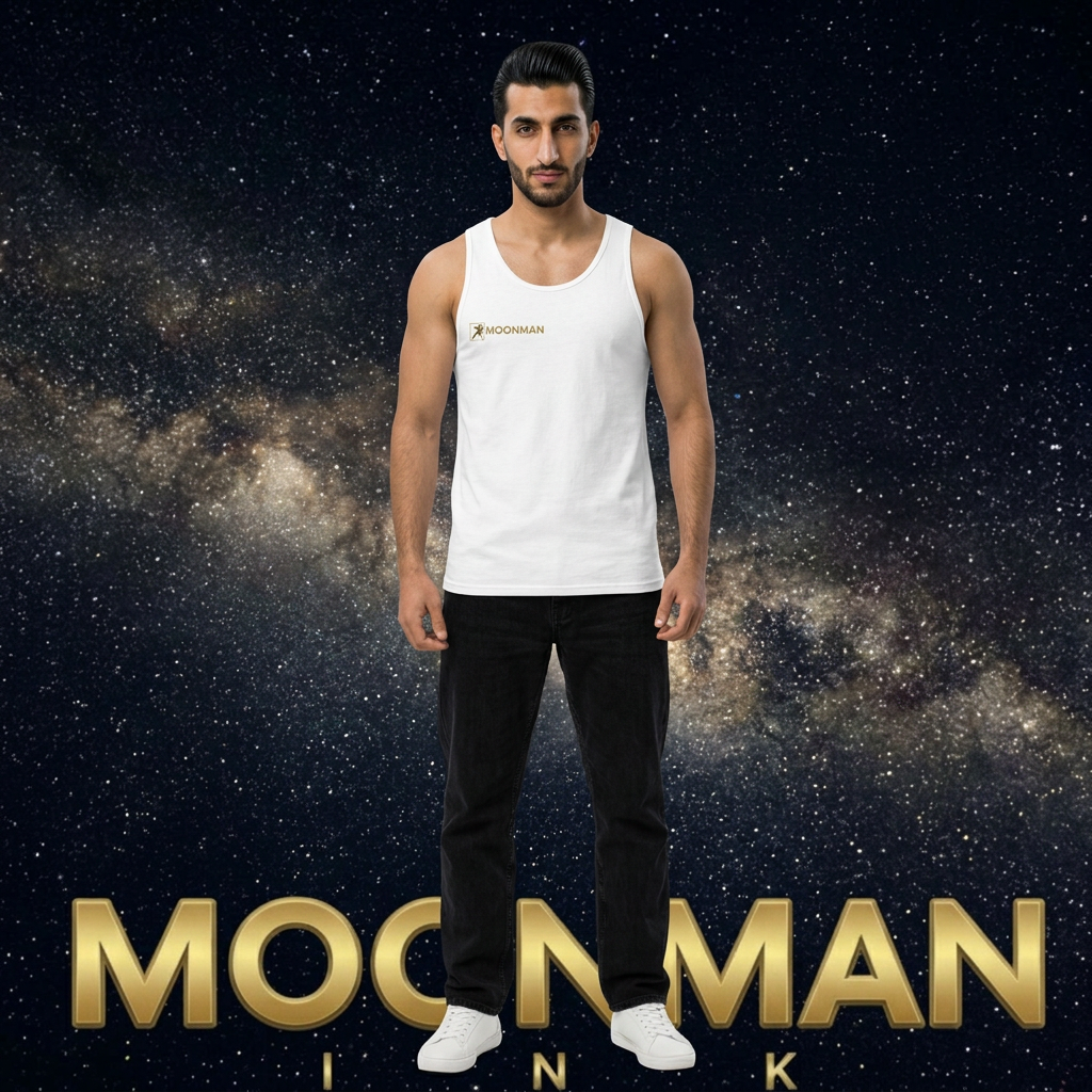 'Moonman Ink' Space Dad Tank — Father's Day Tank Top