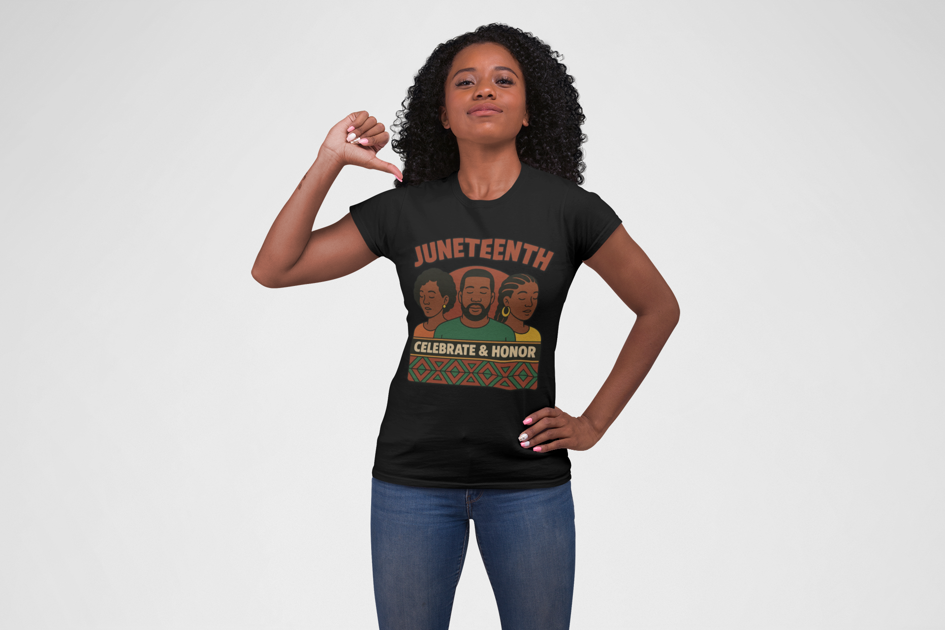 Kids Juneteenth Tee — "Celebrate &amp; Honor" Commemorative Children's T-Shirt product thumbnail image