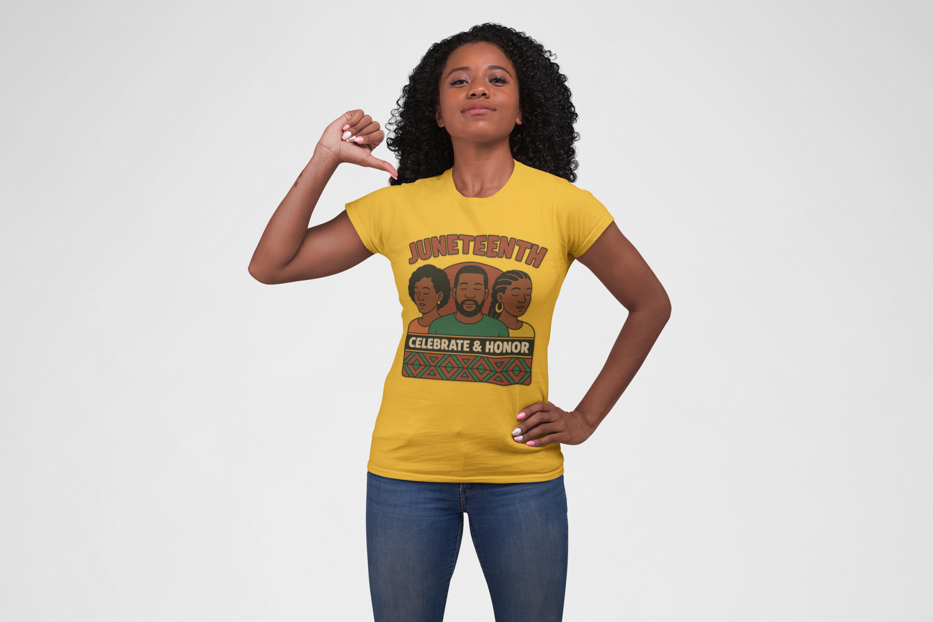 Kids Juneteenth Tee — "Celebrate &amp; Honor" Commemorative Children's T-Shirt product thumbnail image