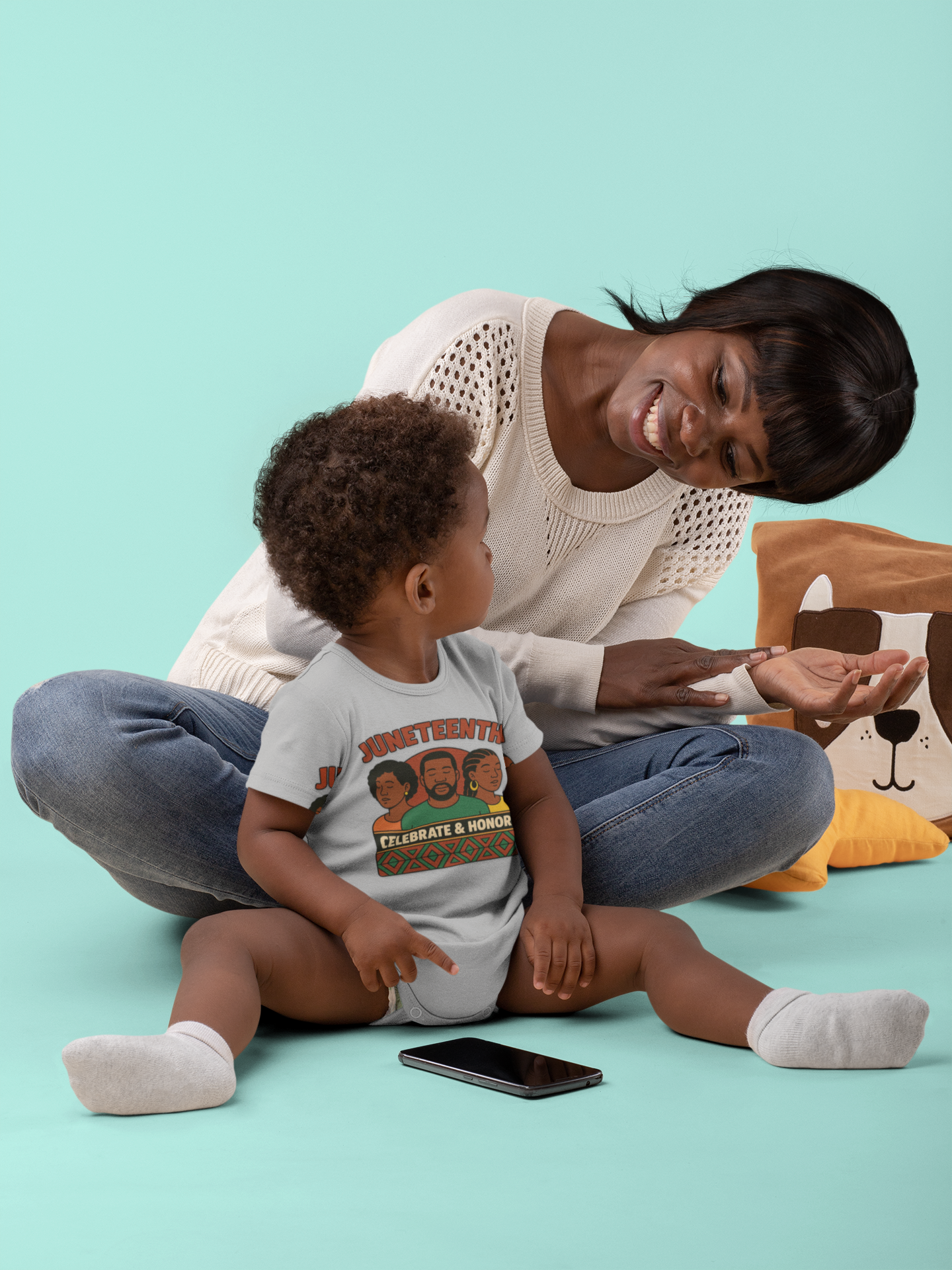 Juneteenth Infant Bodysuit - "Celebrate &amp; Honor" Baby Onesie product thumbnail image