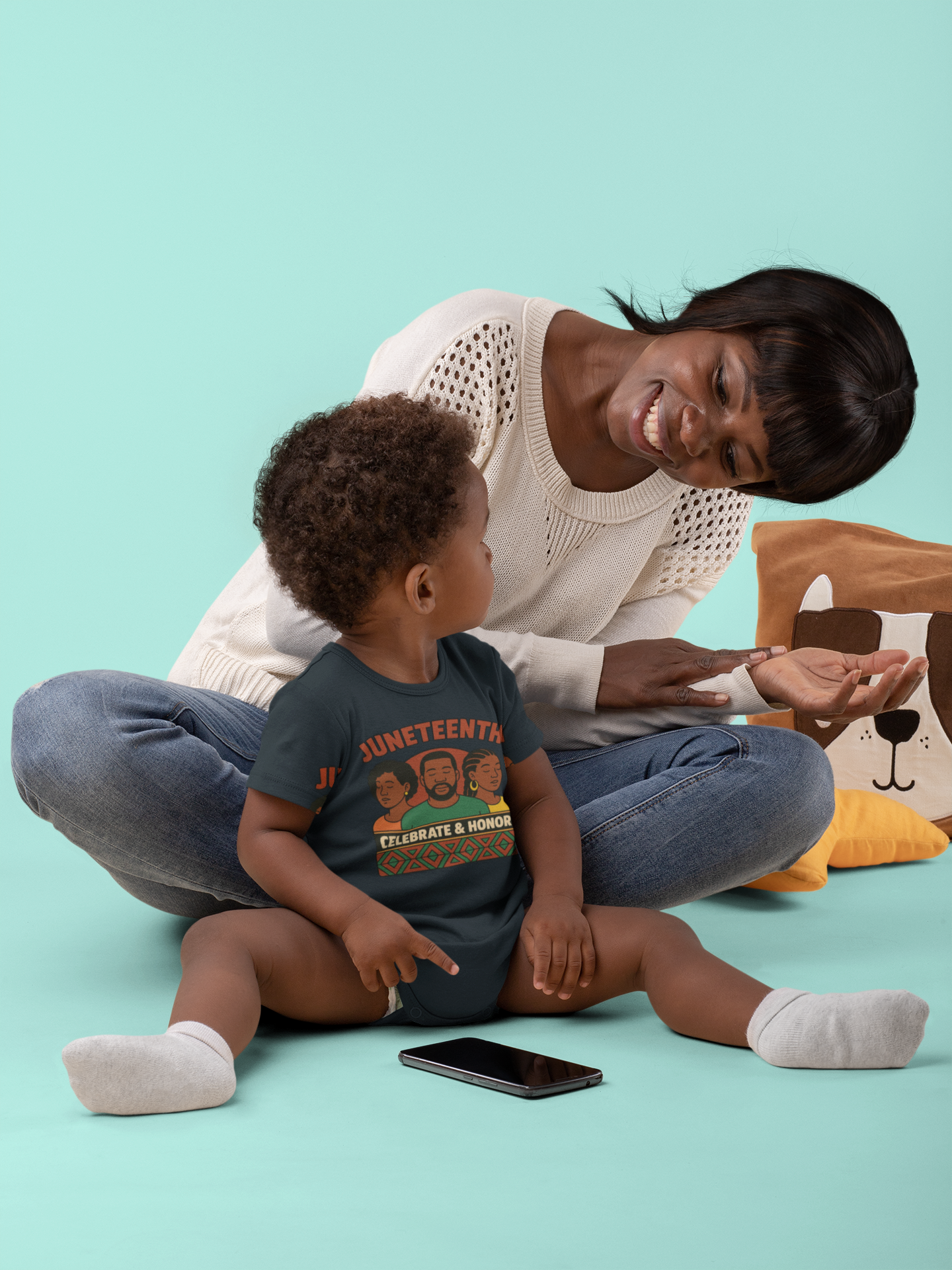 Juneteenth Infant Bodysuit - "Celebrate &amp; Honor" Baby Onesie product thumbnail image