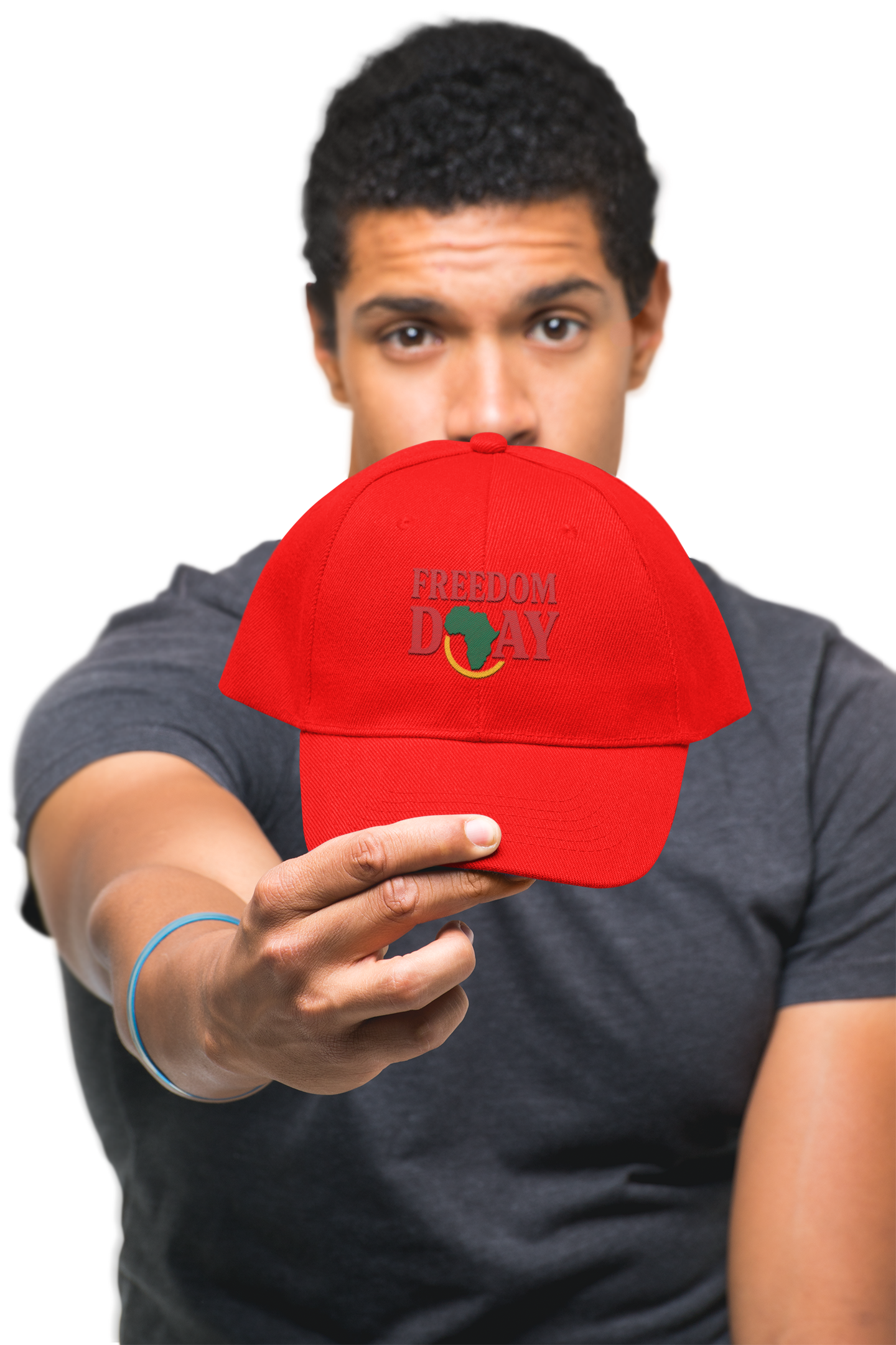 Freedom Day Baseball Cap — African Map Red Hat (Pan-African Colors) product thumbnail image Freedom Day Baseball Cap — African Map Red Hat (Pan-African Colors) product thumbnail image