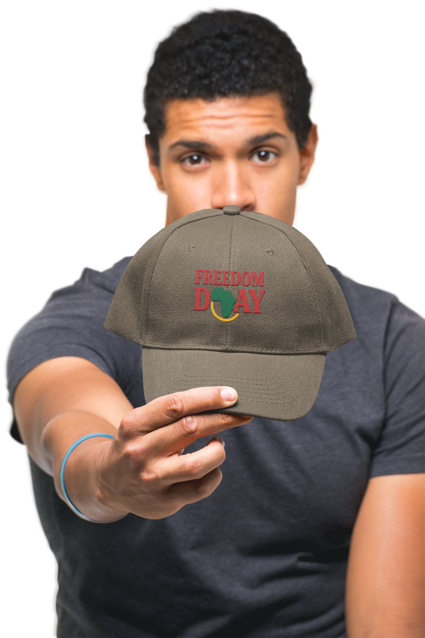 Freedom Day Baseball Cap — African Map Red Hat (Pan-African Colors) product thumbnail image Freedom Day Baseball Cap — African Map Red Hat (Pan-African Colors) product thumbnail image