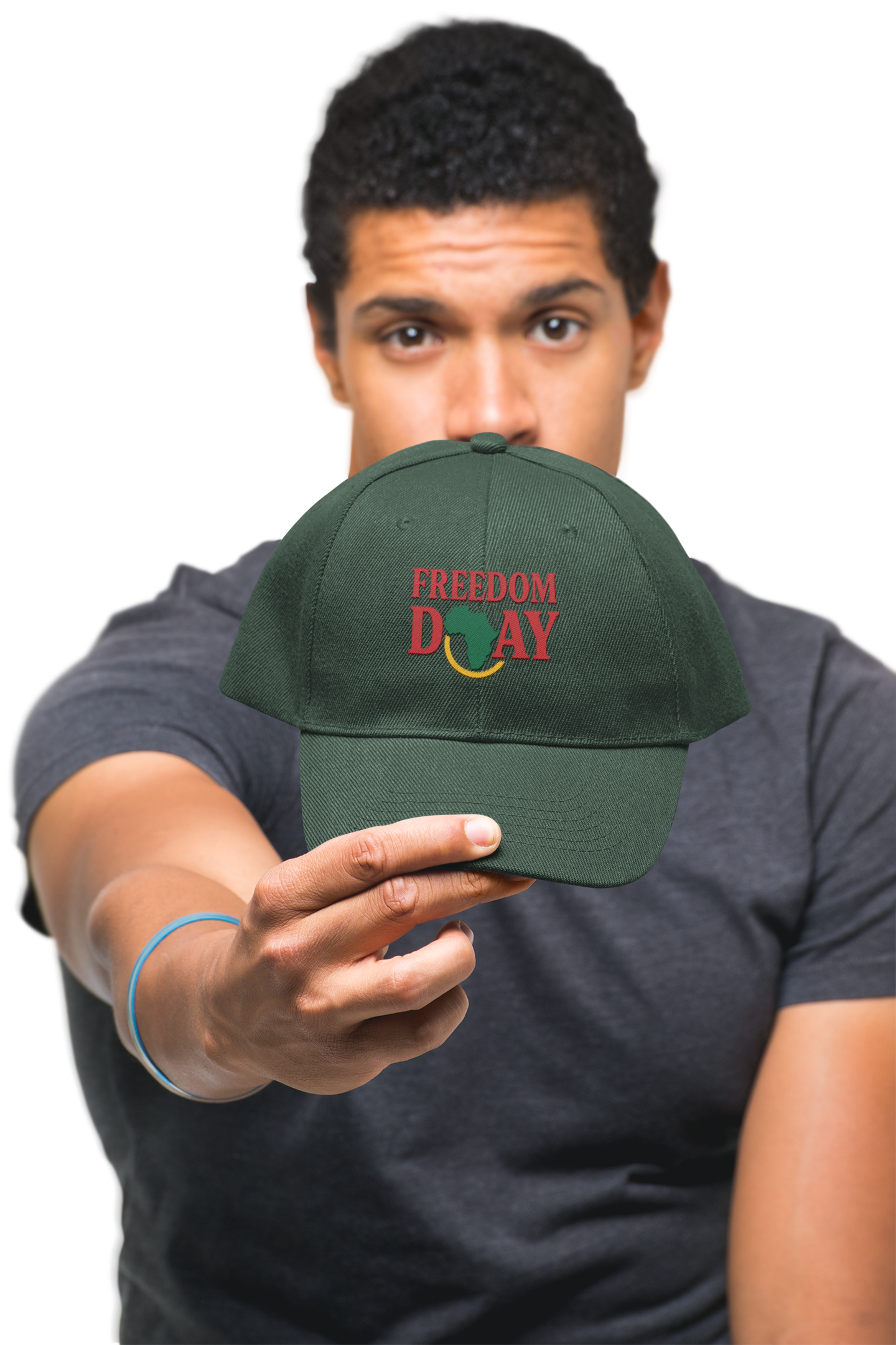 Freedom Day Baseball Cap — African Map Red Hat (Pan-African Colors) product thumbnail image Freedom Day Baseball Cap — African Map Red Hat (Pan-African Colors) product thumbnail image