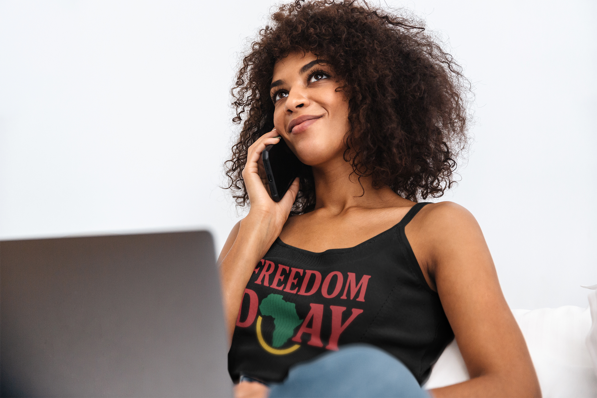 Freedom Day Crop Tank Top — African Map Celebration Top product thumbnail image Freedom Day Crop Tank Top — African Map Celebration Top product thumbnail image