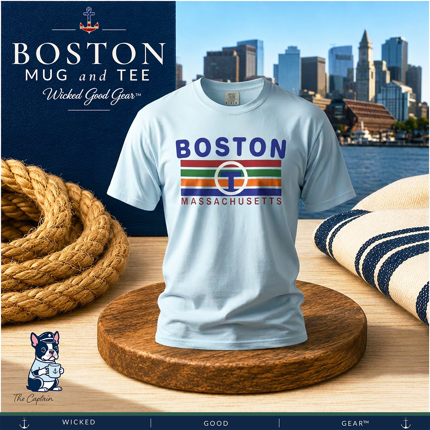 Boston Massachusetts T-Shirt, Boston Subway Tee, Unisex 100% Cotton,Gift for Him Her, Boston Souvenir, Boston Tee, Boston Shirt, Boston Gift product thumbnail image