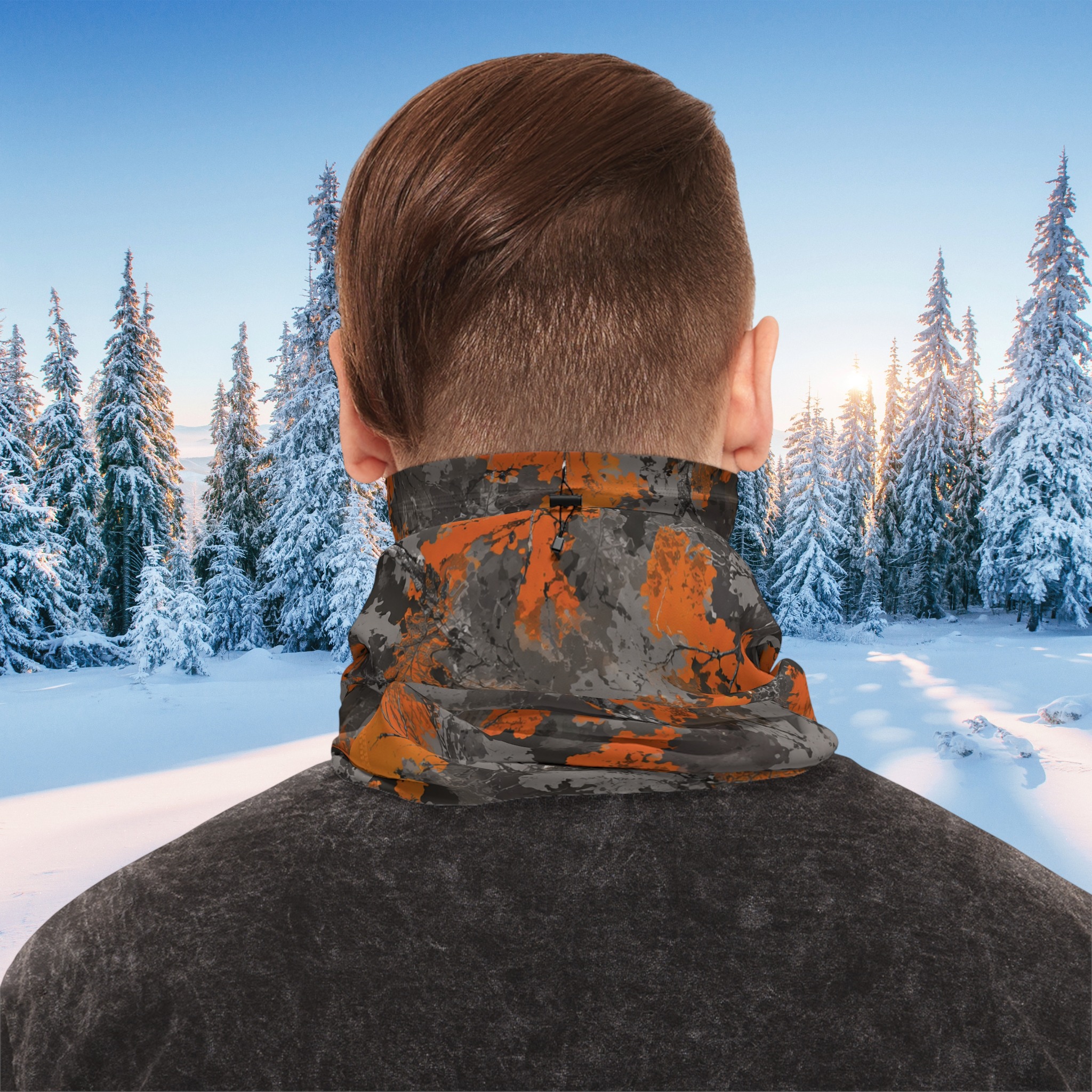 Custom Winter Neck Gaiter With Drawstring product thumbnail image