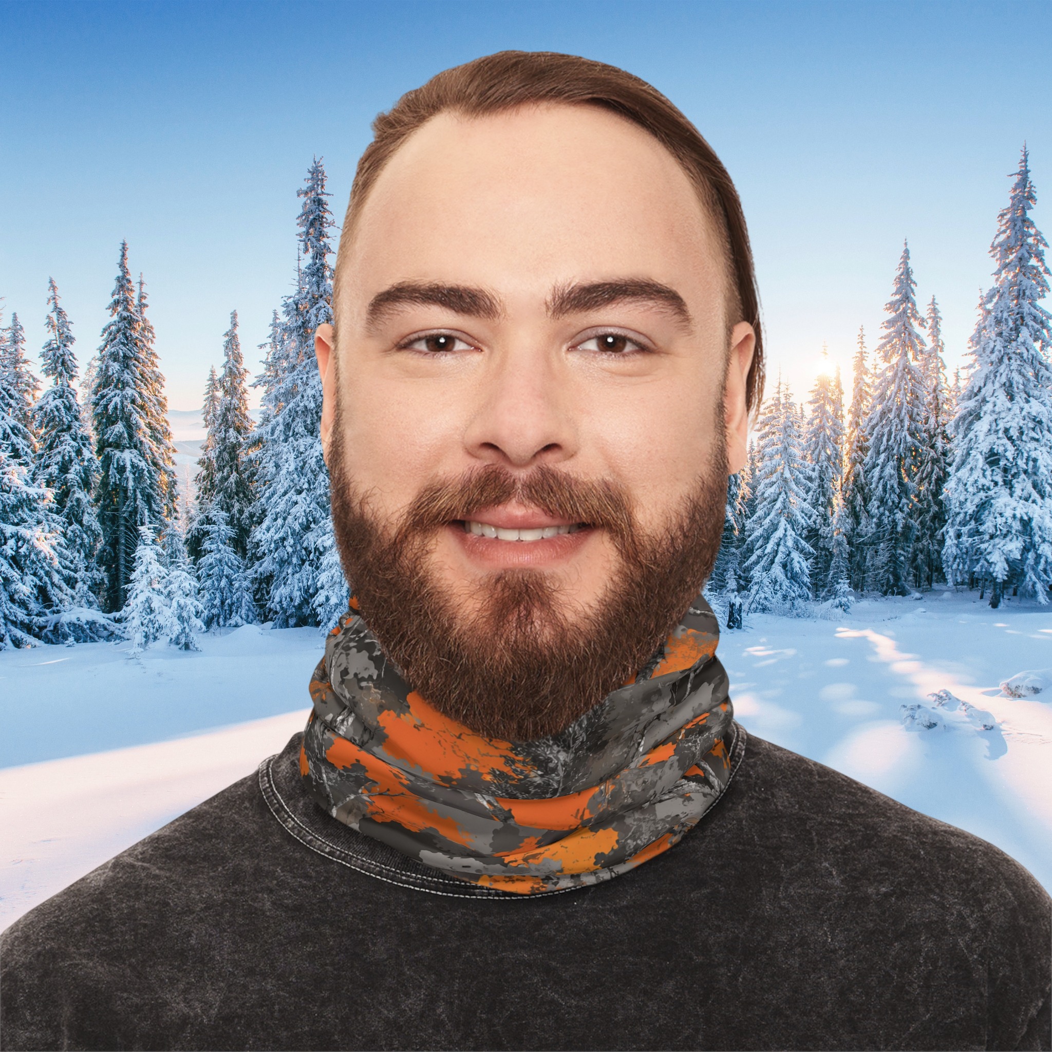 Custom Winter Neck Gaiter With Drawstring product thumbnail image
