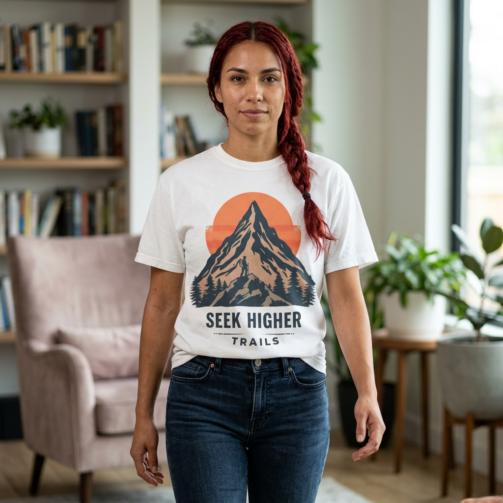 Seek Higher Trails Mountain T-Shirt — Adventure Graphic Tee product thumbnail image