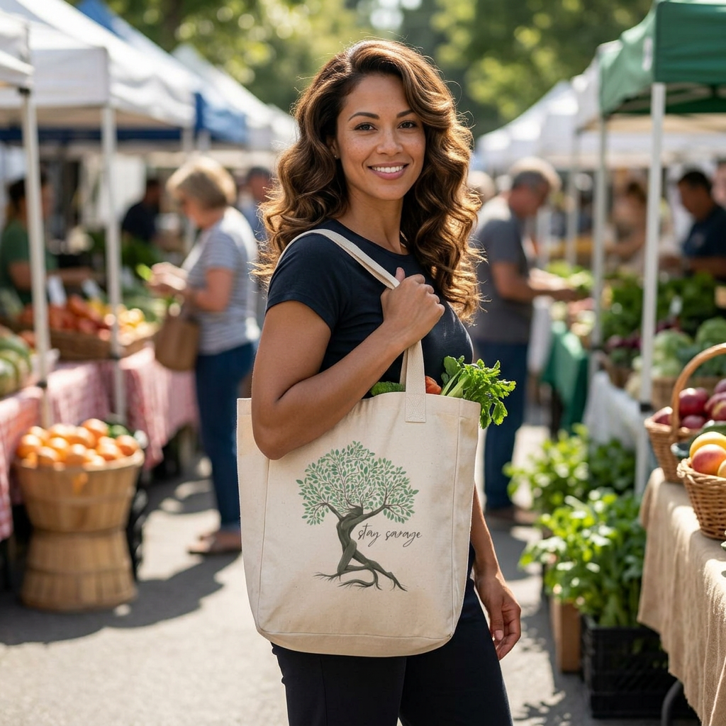 Natural Tote with Savage Daughter™ Logo product thumbnail image