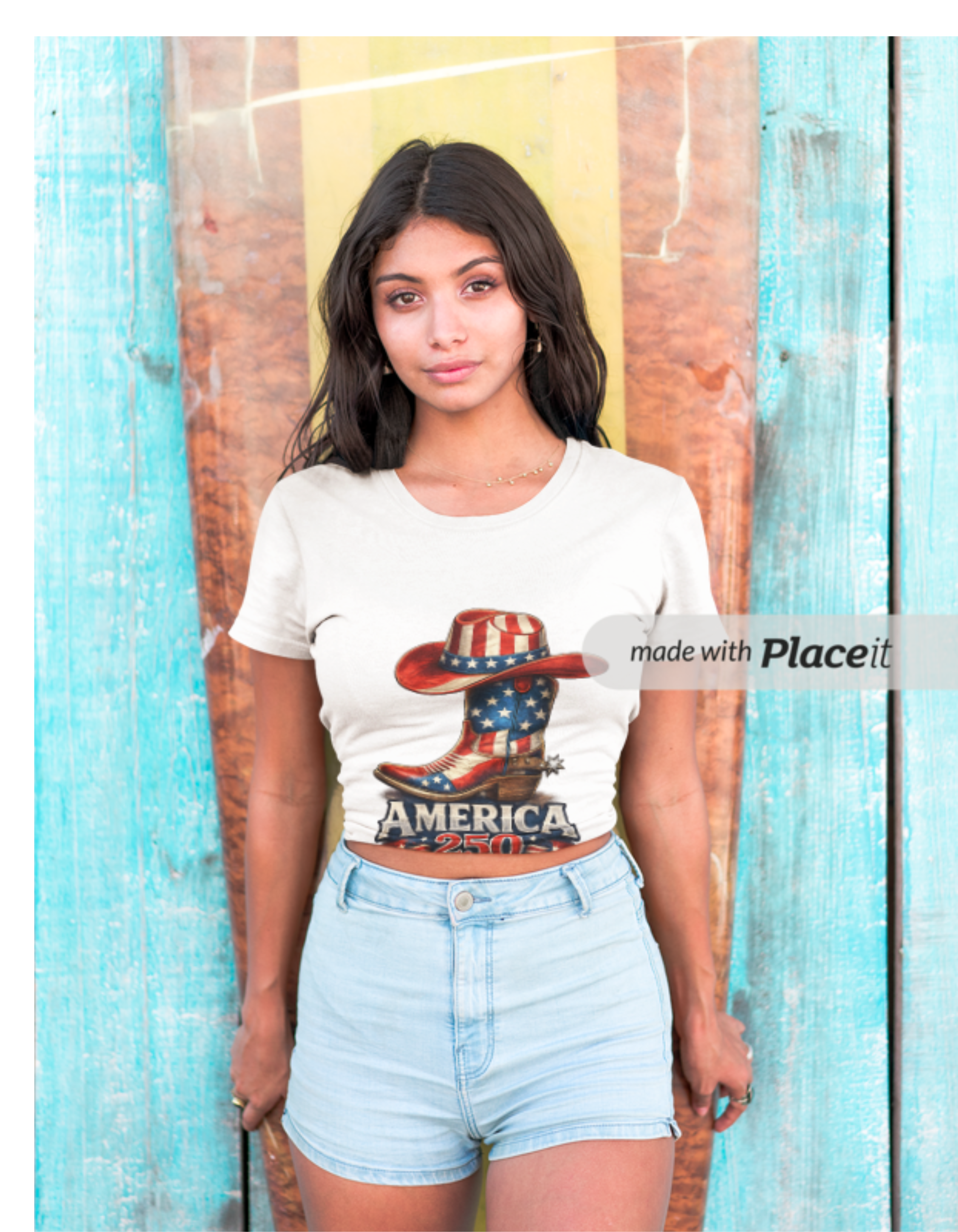  America 250 Unisex Patriotic Cowboy Boot/Hat Graphic Tank Top (1776–2026)