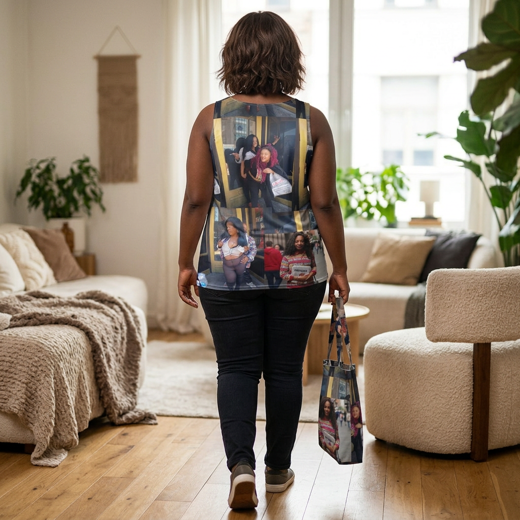 Photo Collage Tank Top — Vintage Candid Street-Style Print product thumbnail image Photo Collage Tank Top — Vintage Candid Street-Style Print product thumbnail image