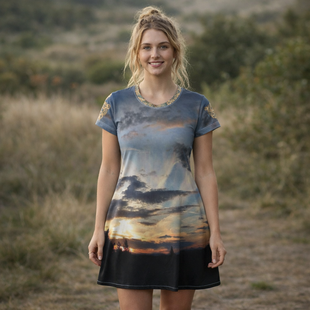 Sunset Montana Sky T-Shirt Dress — Montana Sunset