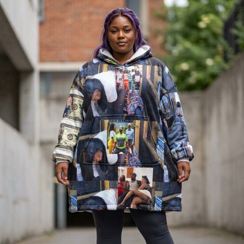 Personalized Photo Hooded Blanket — Custom Collage Family Keepsake product thumbnail image Personalized Photo Hooded Blanket — Custom Collage Family Keepsake product thumbnail image