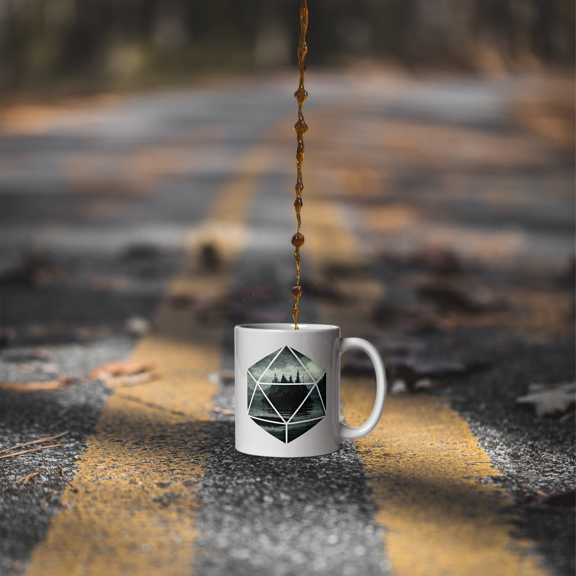 Spooky Island On A Lake Mug | 5e Adventure D20 Mug | DnD Mug | Dungeons Dragon Gift | D&D Mug | Graphic Mug image 4
